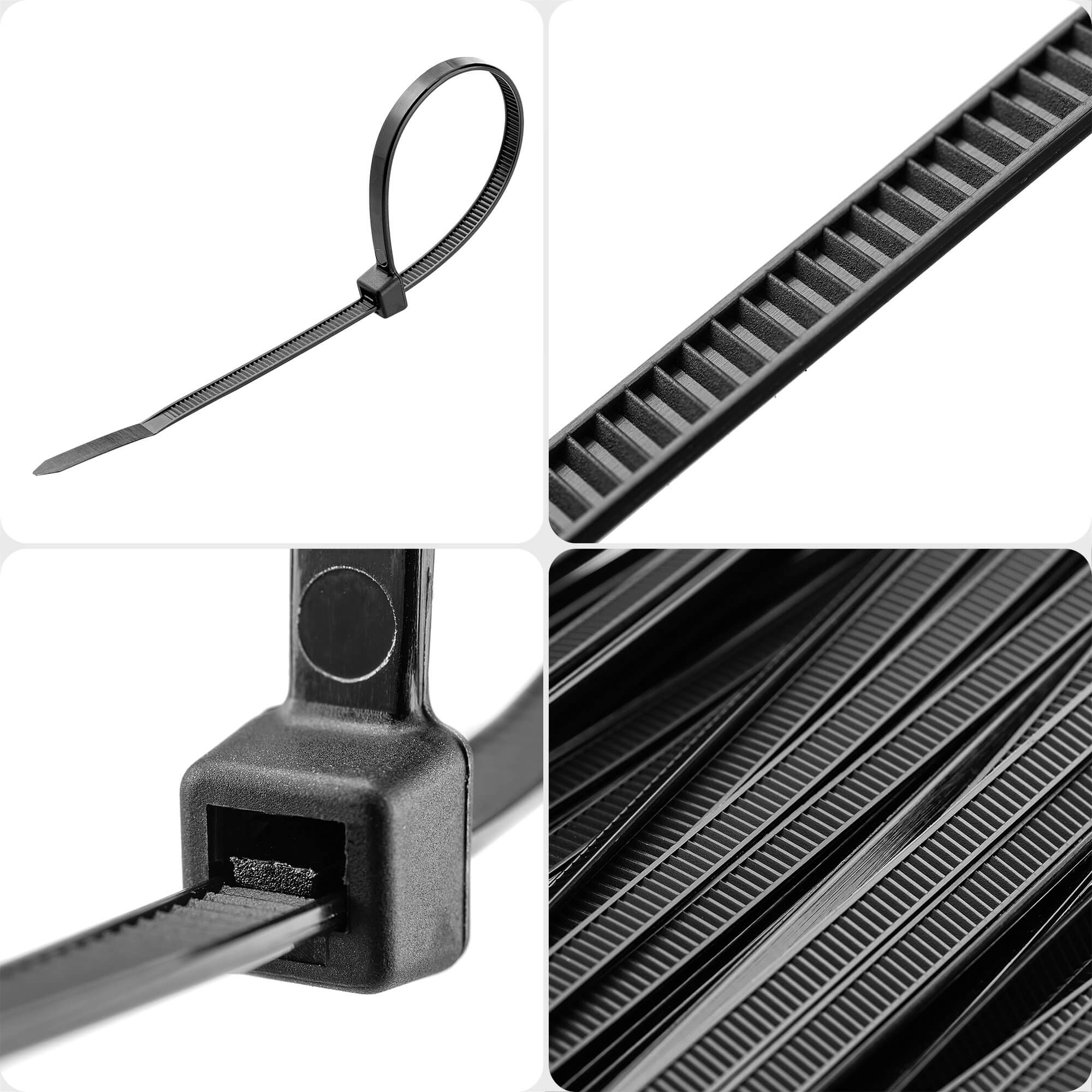 Opaski zaciskowe Maurens 200 x 3.6 mm czarne 200 szt.