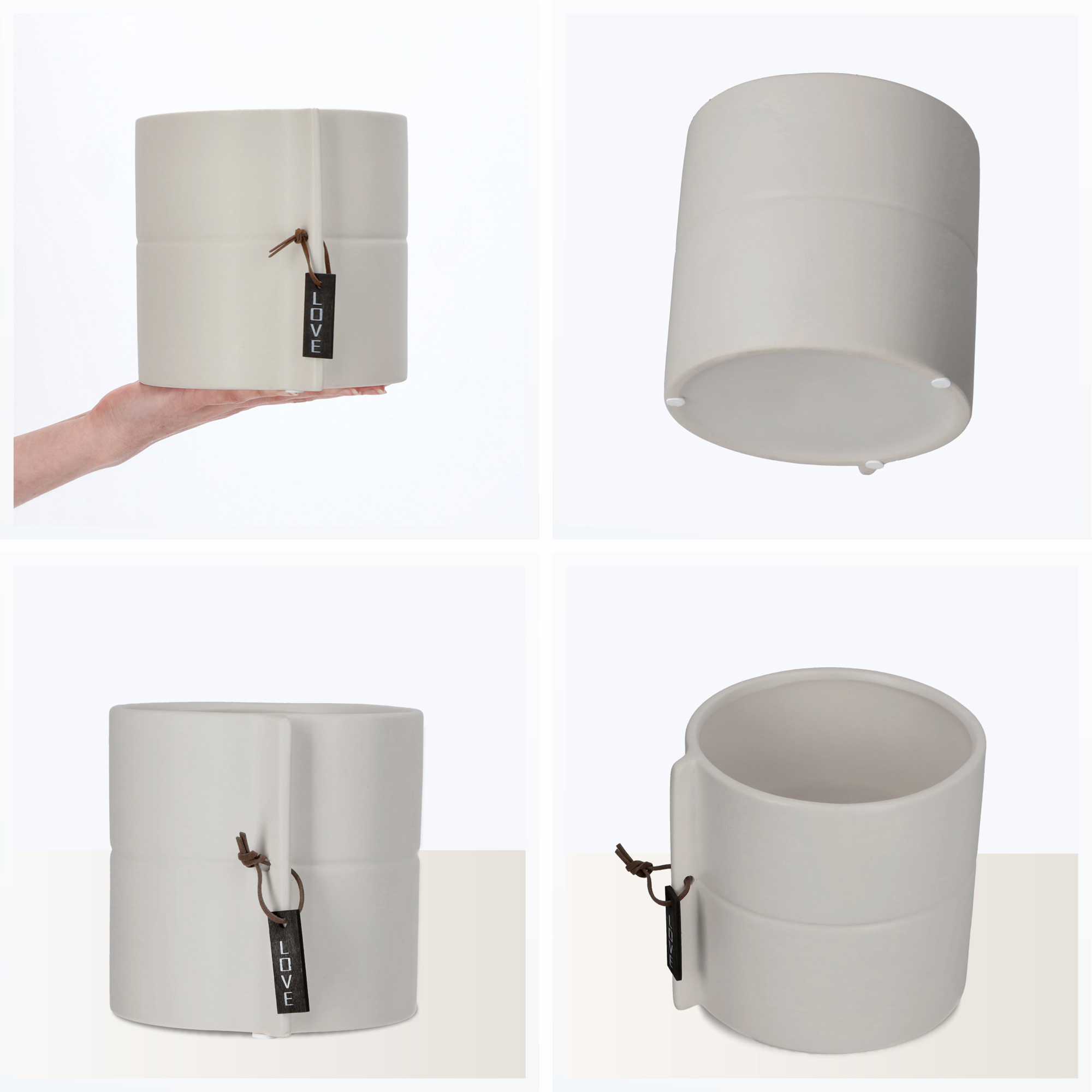 Osłonka ceramiczna 17 cm, szara