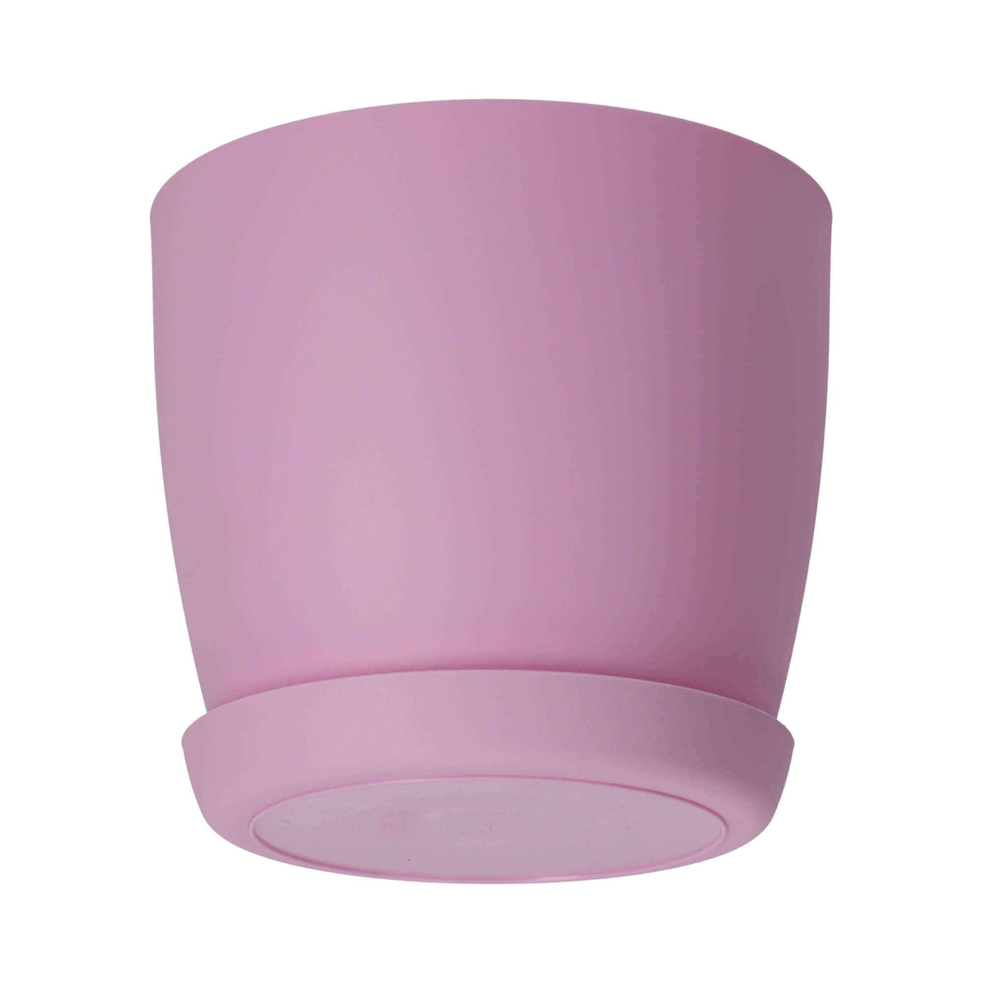 Doniczka Agen z podstawką 12 cm, matowa różowa