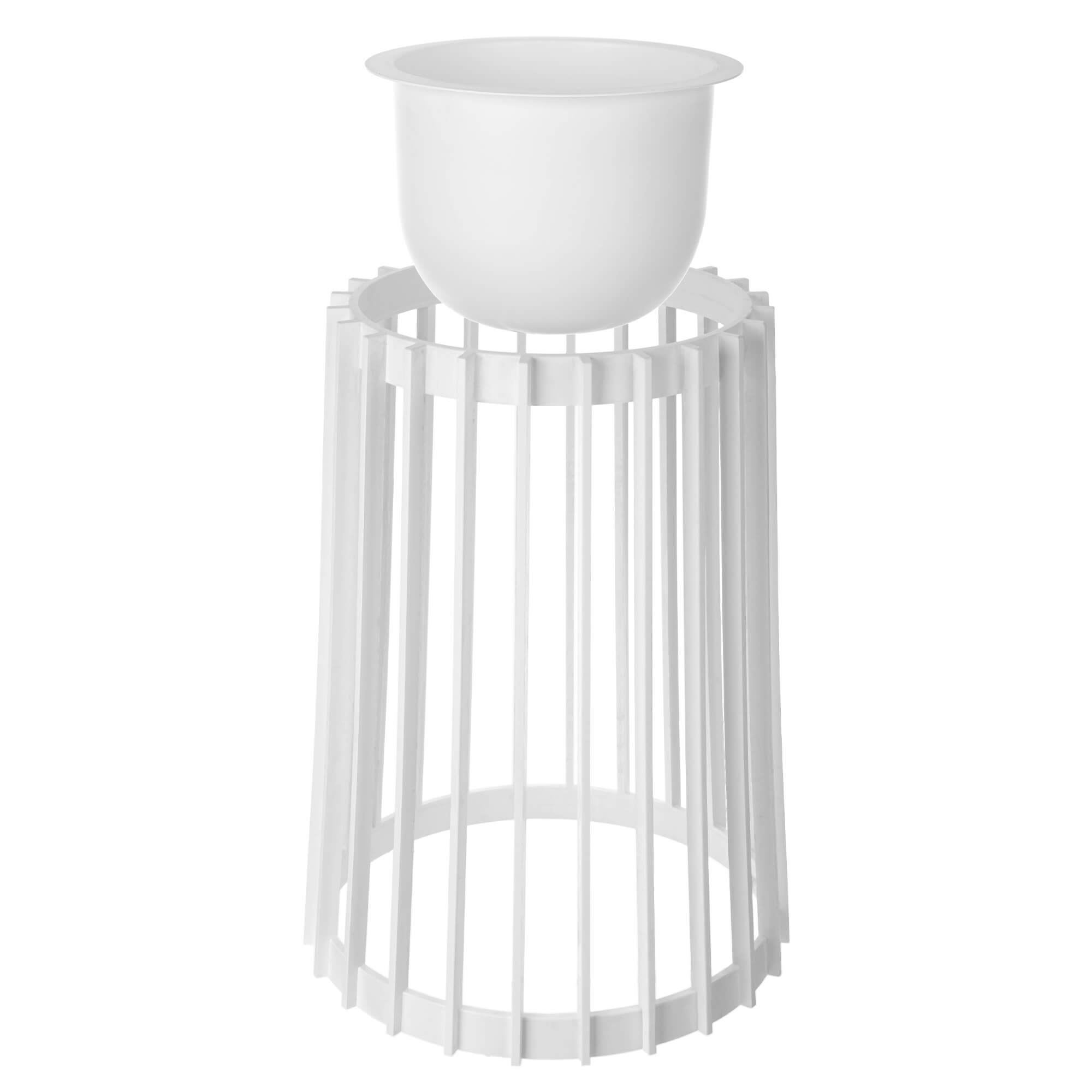 Kwietnik dwustronny Aytre 54 cm biały + wkład