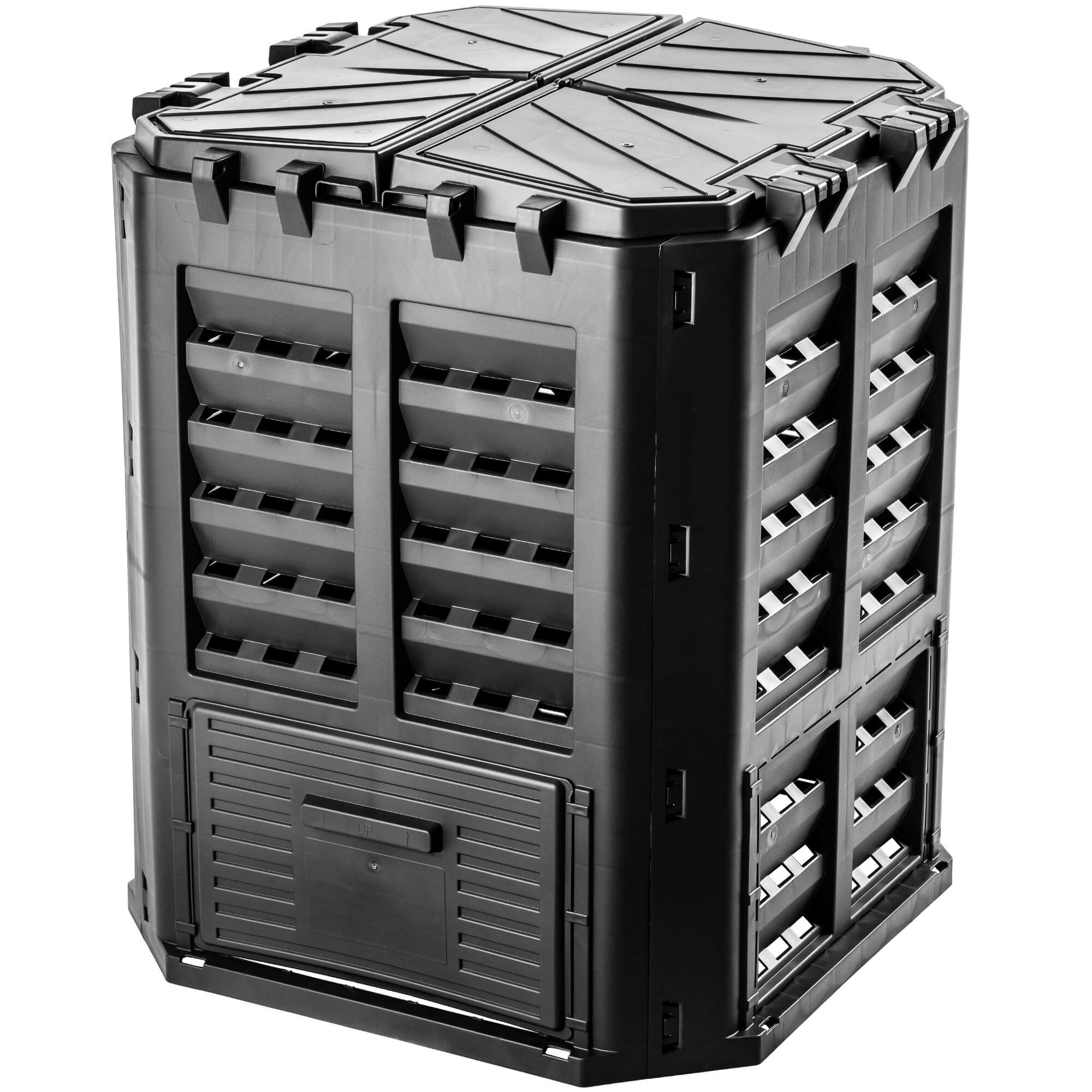 Kompostownik ogrodowy Boko 360L, czarny