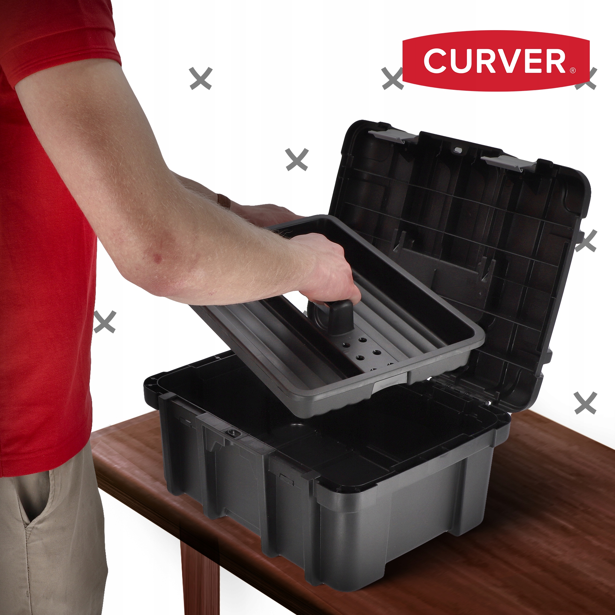 Skrzynka narzędziowa Keter Wide Tool Box, czarna