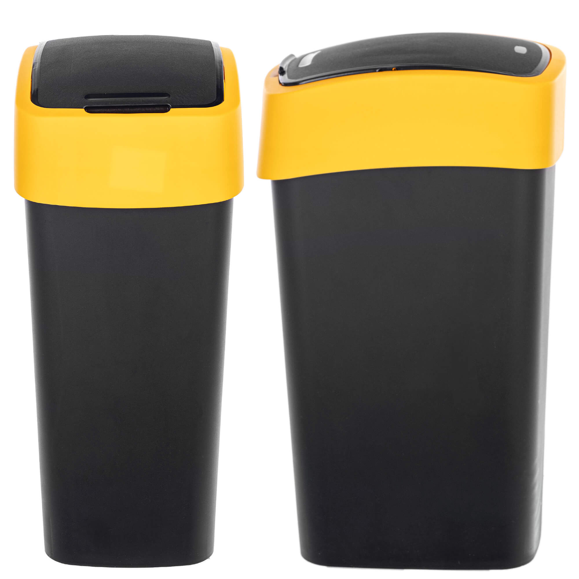 Kosz na śmieci Curver Flip Bin 45L czarno-żółty