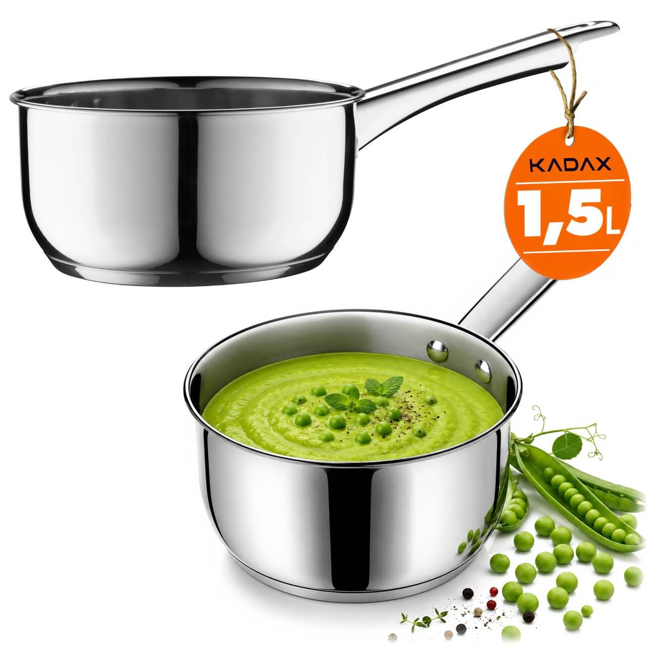 Garnek stalowy Berme 1.5L, srebrny