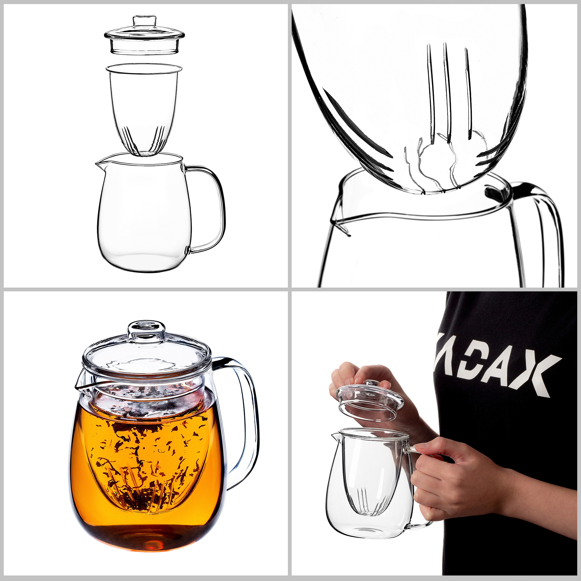 Dzbanek na herbatę Lyss z zaparzaczem 600ml