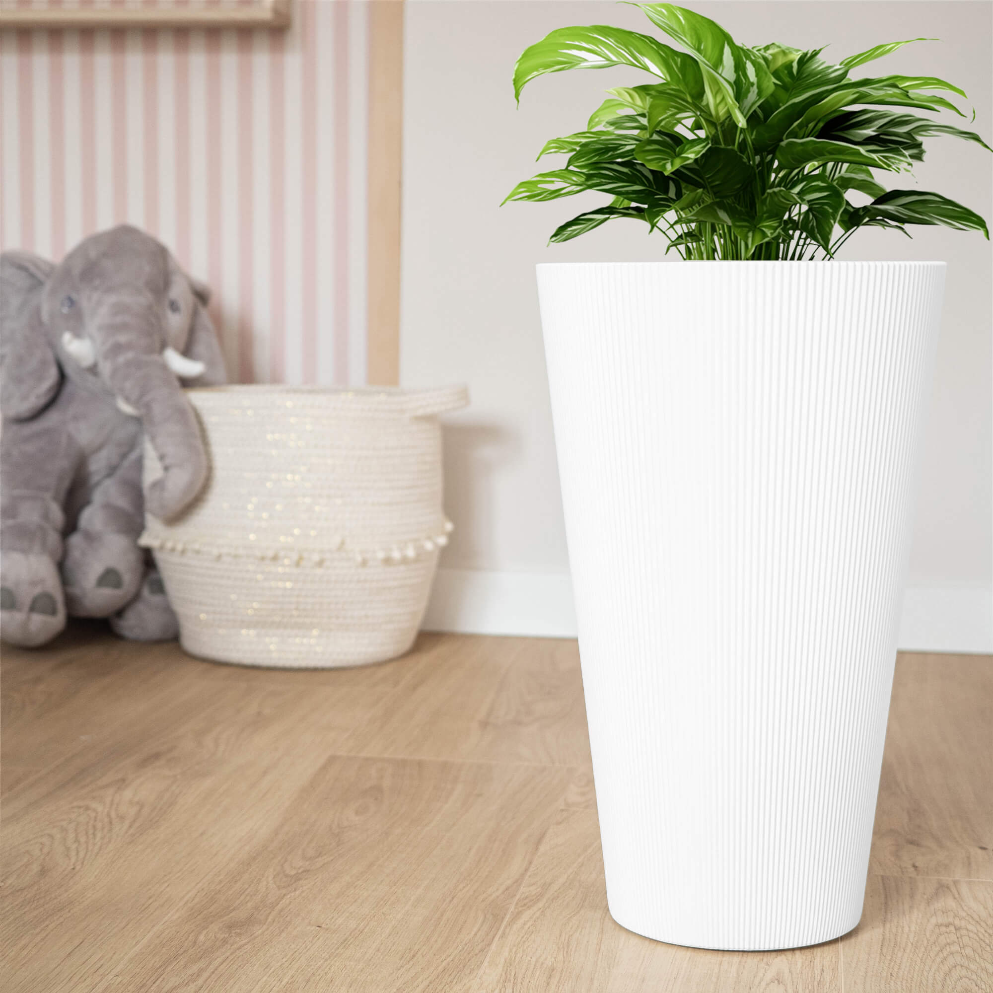 Doniczka Linea Slim 30 cm, biała, 1 szt.