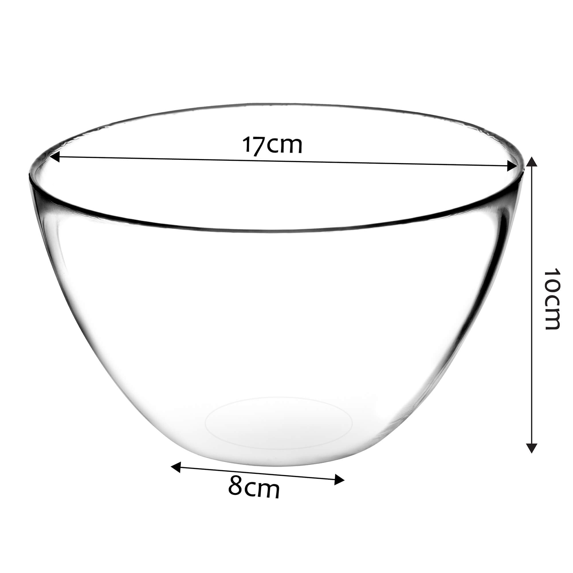 Szklana salaterka okrągła 17 cm, 2 szt.