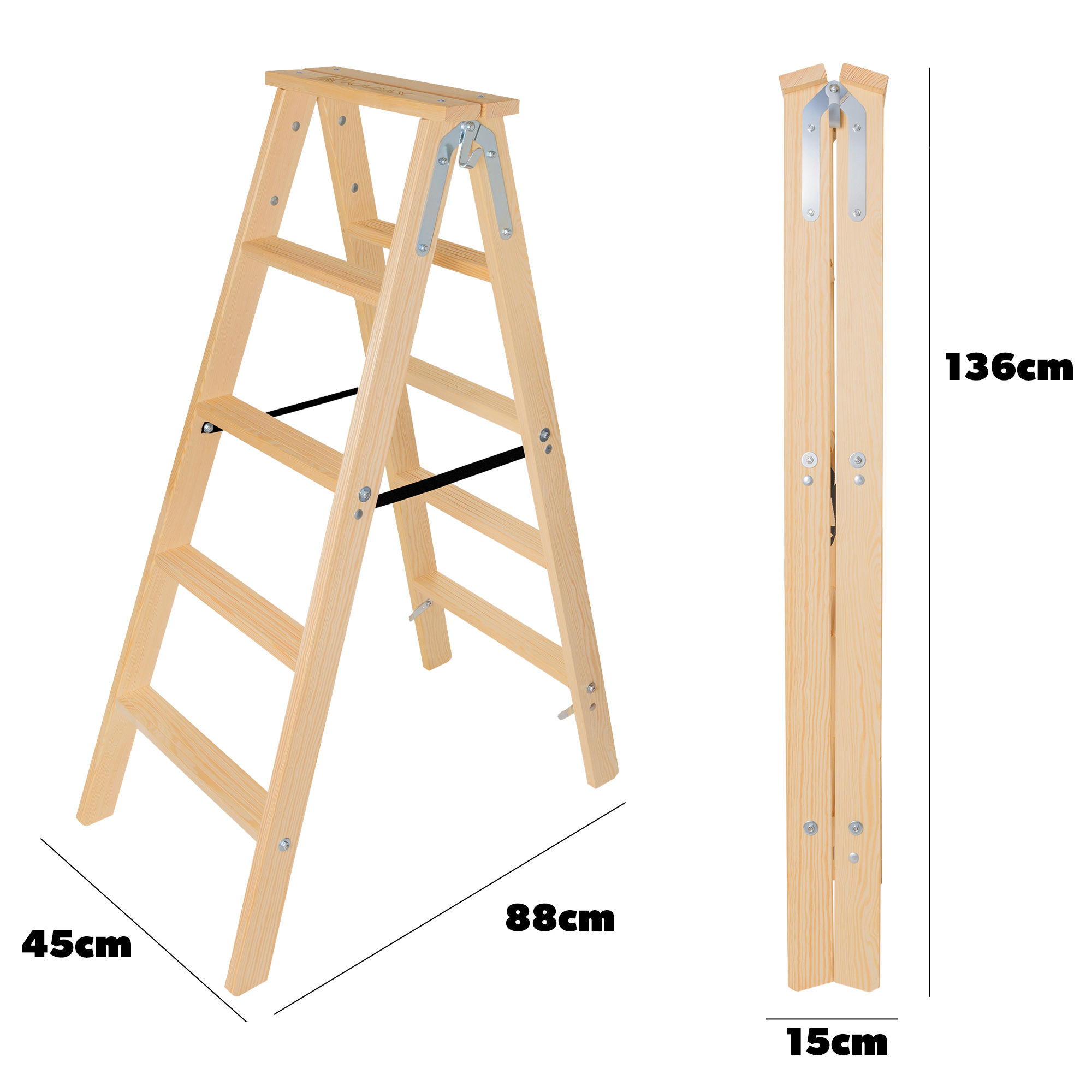 Drabina drewniana Opawa 5 stopni