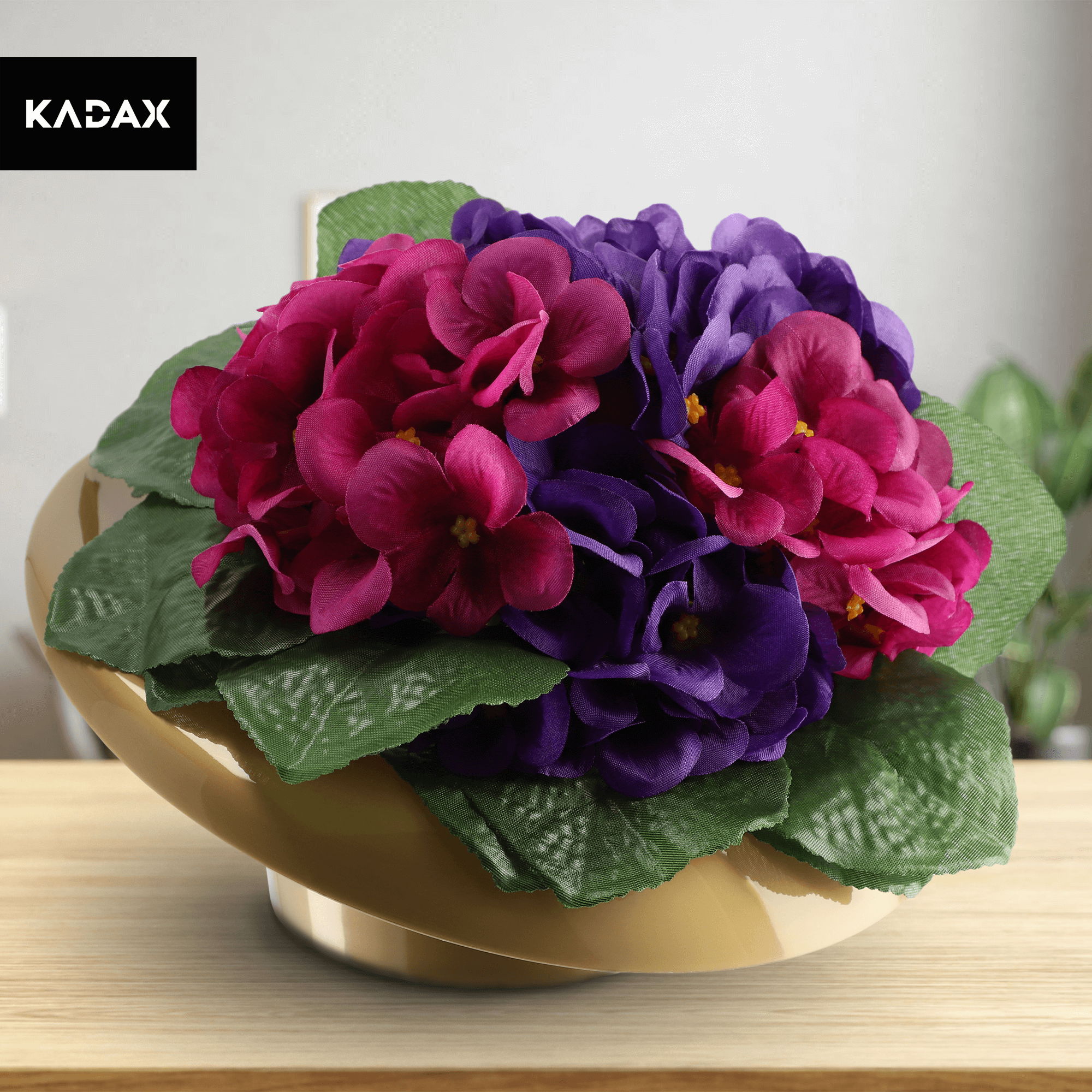 Ikebana na kwiaty okrągła 8 x 17 cm, złota