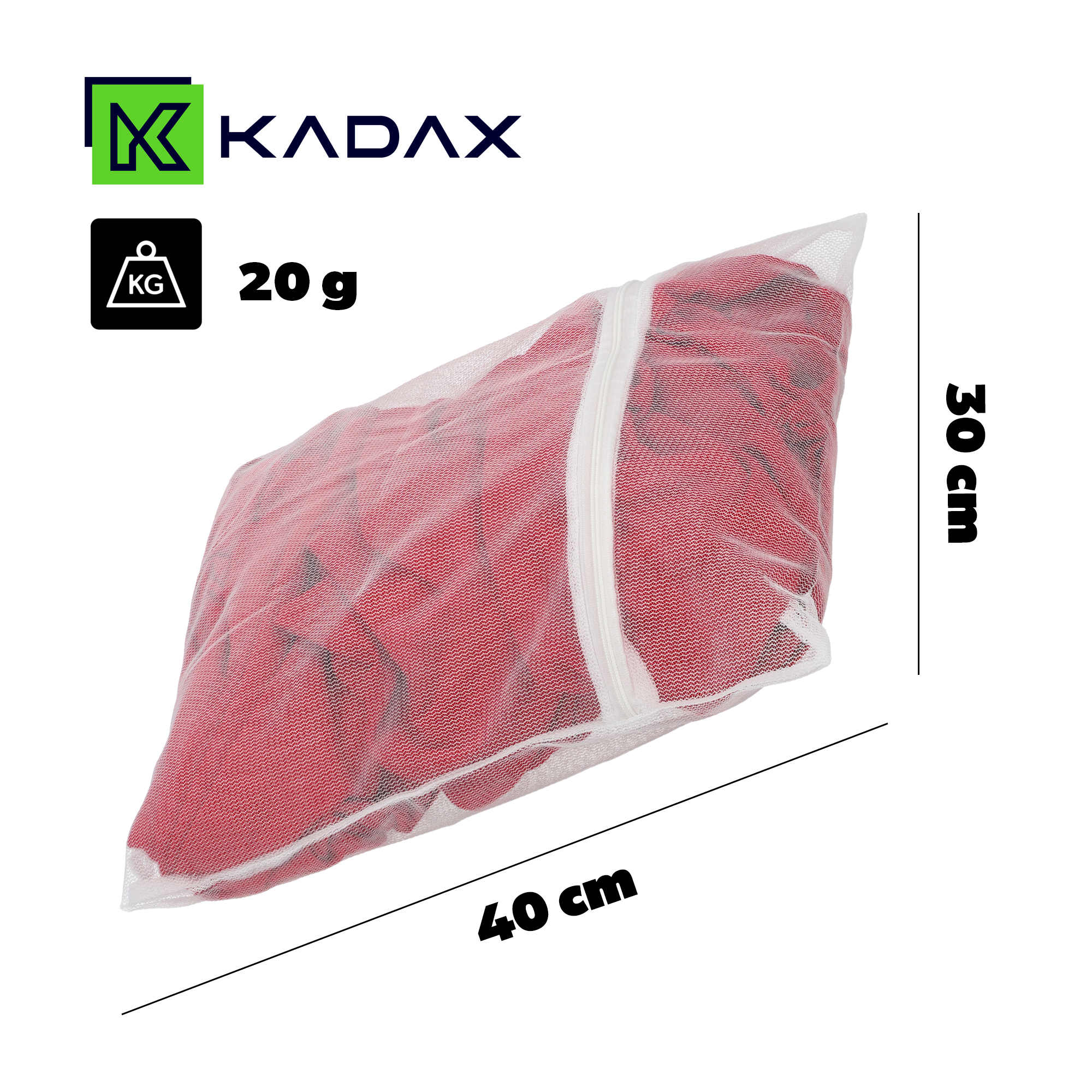 Torebki Decize na pranie ubrań i bielizny 40 x 30 cm, 3 szt.