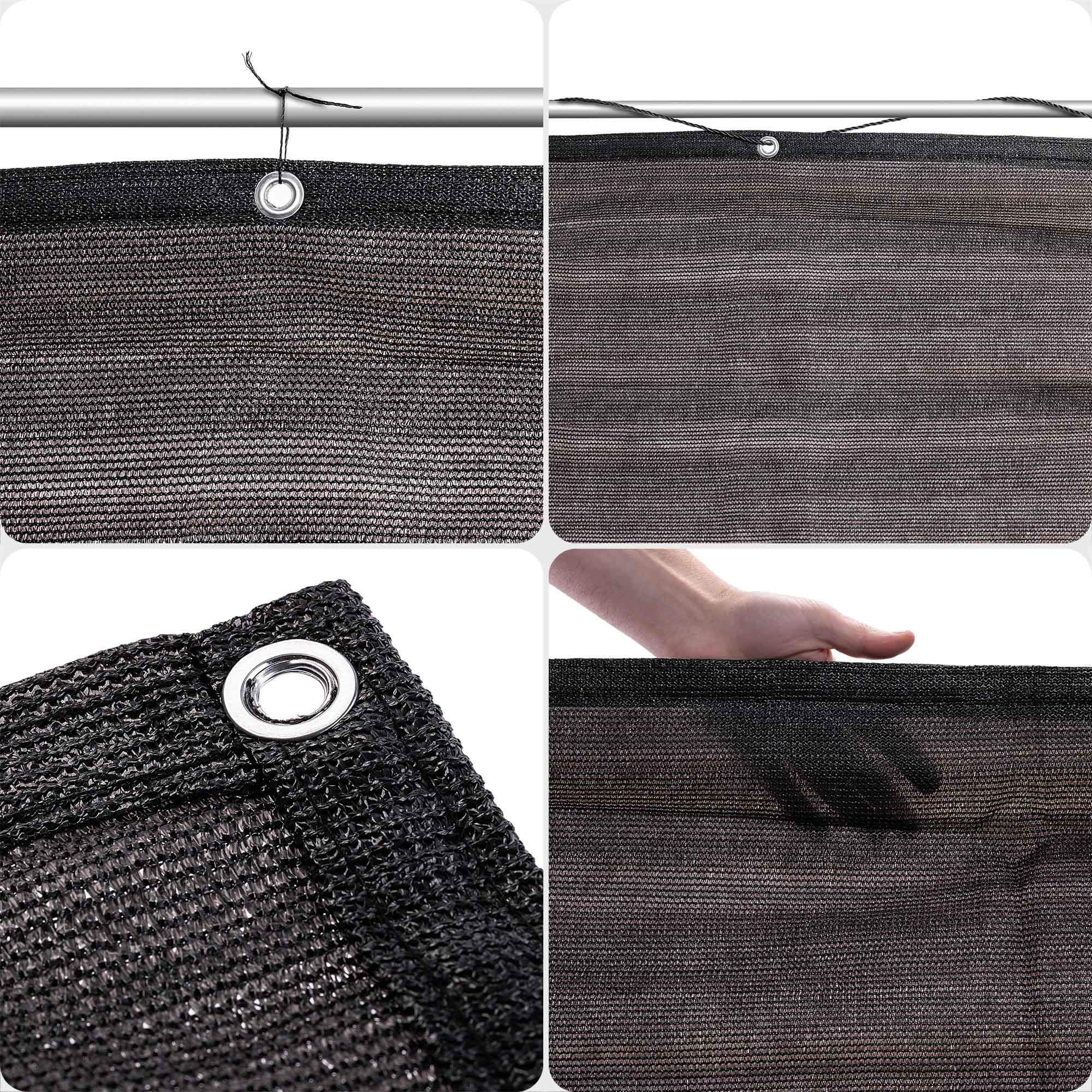Osłona balkonowa Thus 0.95 x 4.75 m PE 180 g/m² czarna