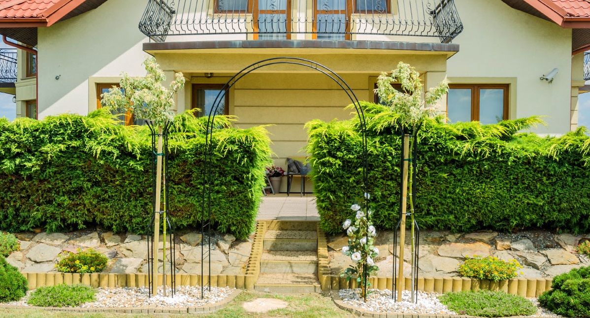 Pergola ogrodowa na kwiaty 255 cm , czarny