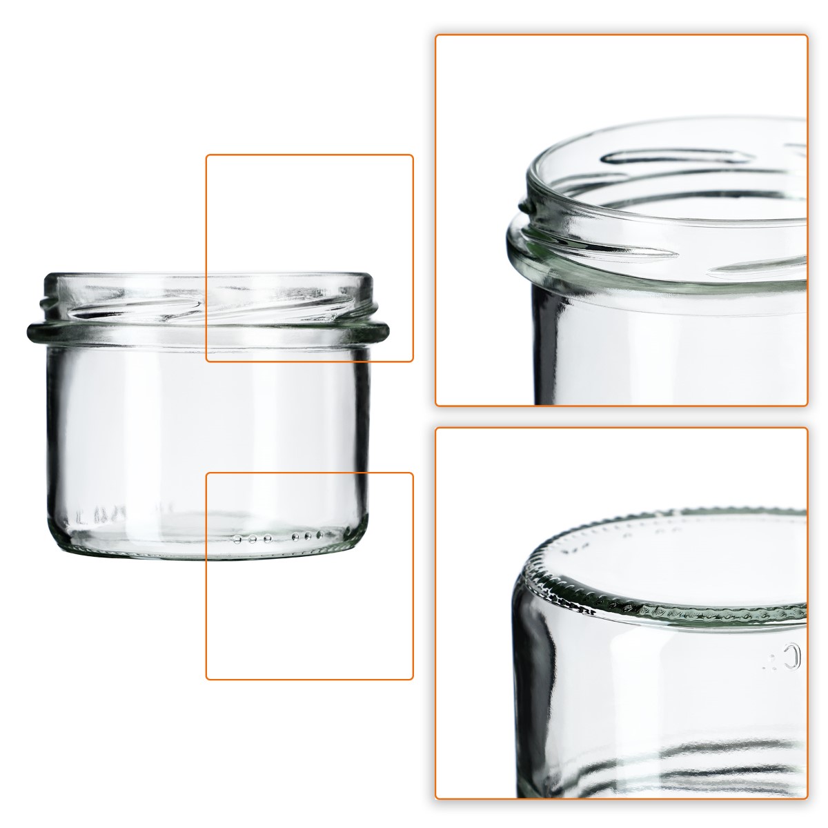 Słoiki na przetwory Tartu 235ml 20szt fi 82 mm + wieczka "Pszczoły"