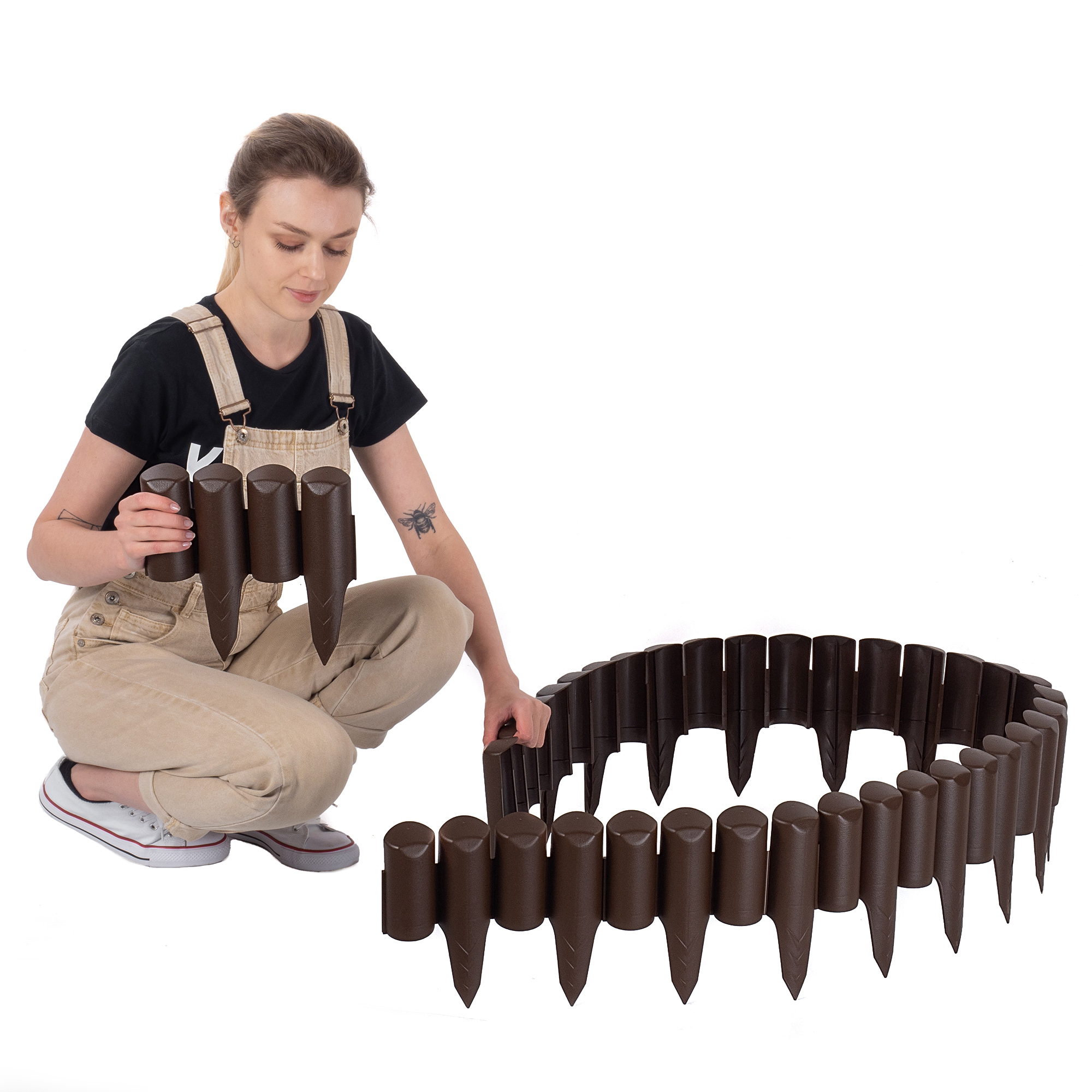 Palisada ogrodowa Fertilla brąz 10m