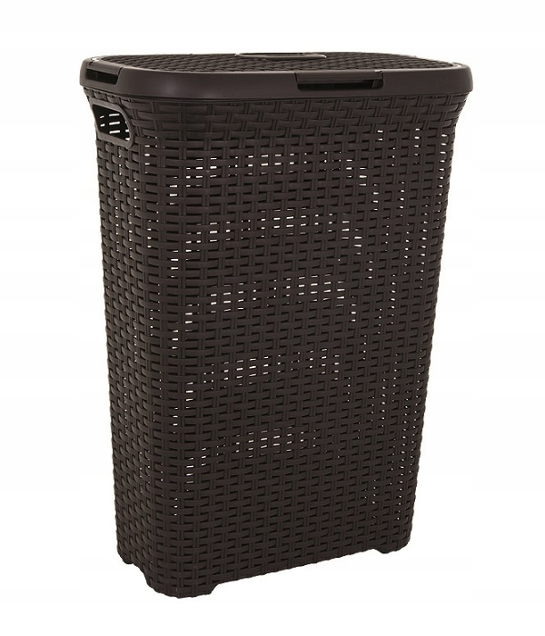 Kosz z pokrywą Curver Natural Style 40L brązowy