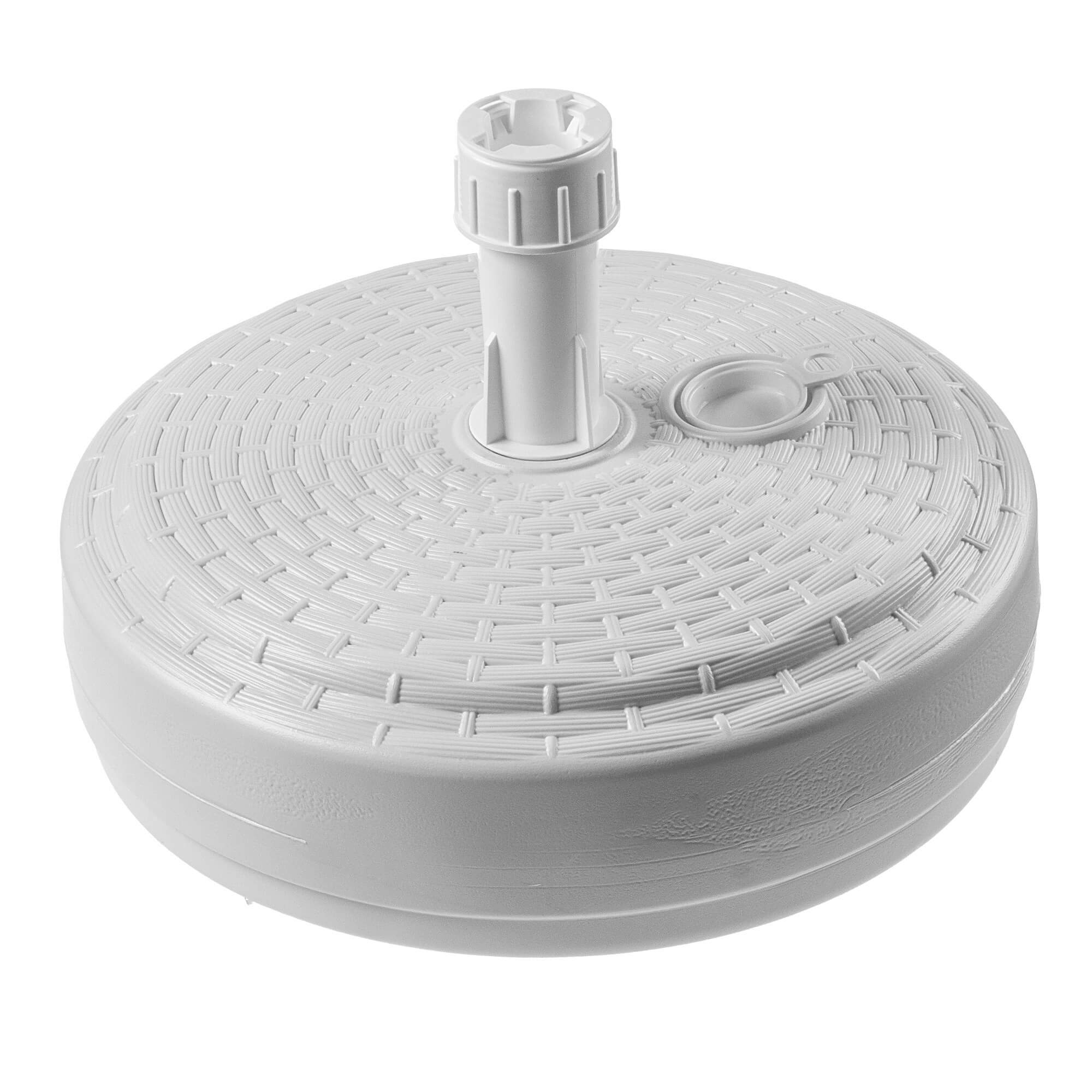 Podstawa pod parasol ogrodowy Solero rattan okrągła biała