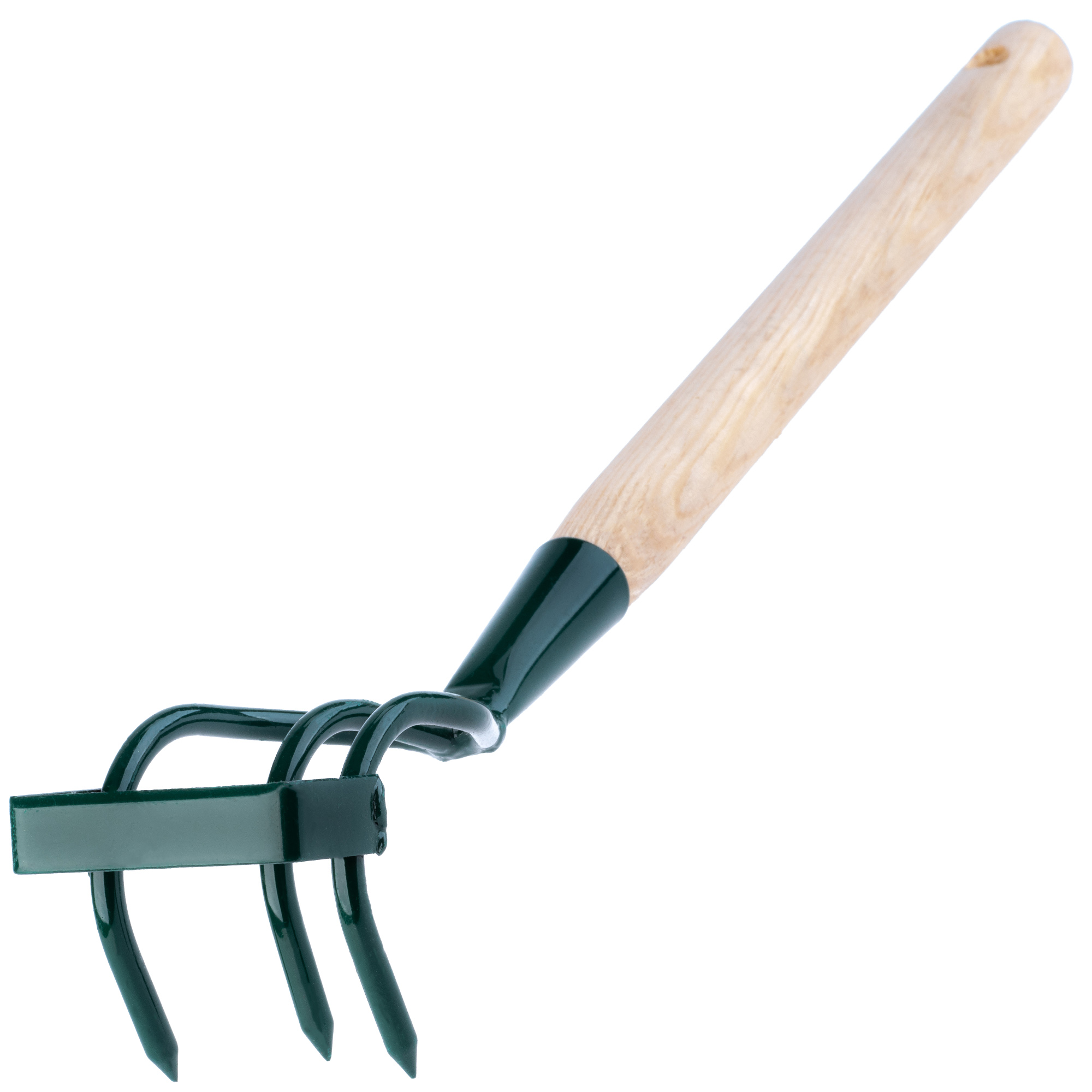 Kultywator ręczny 3-zębny 43 cm, zielony