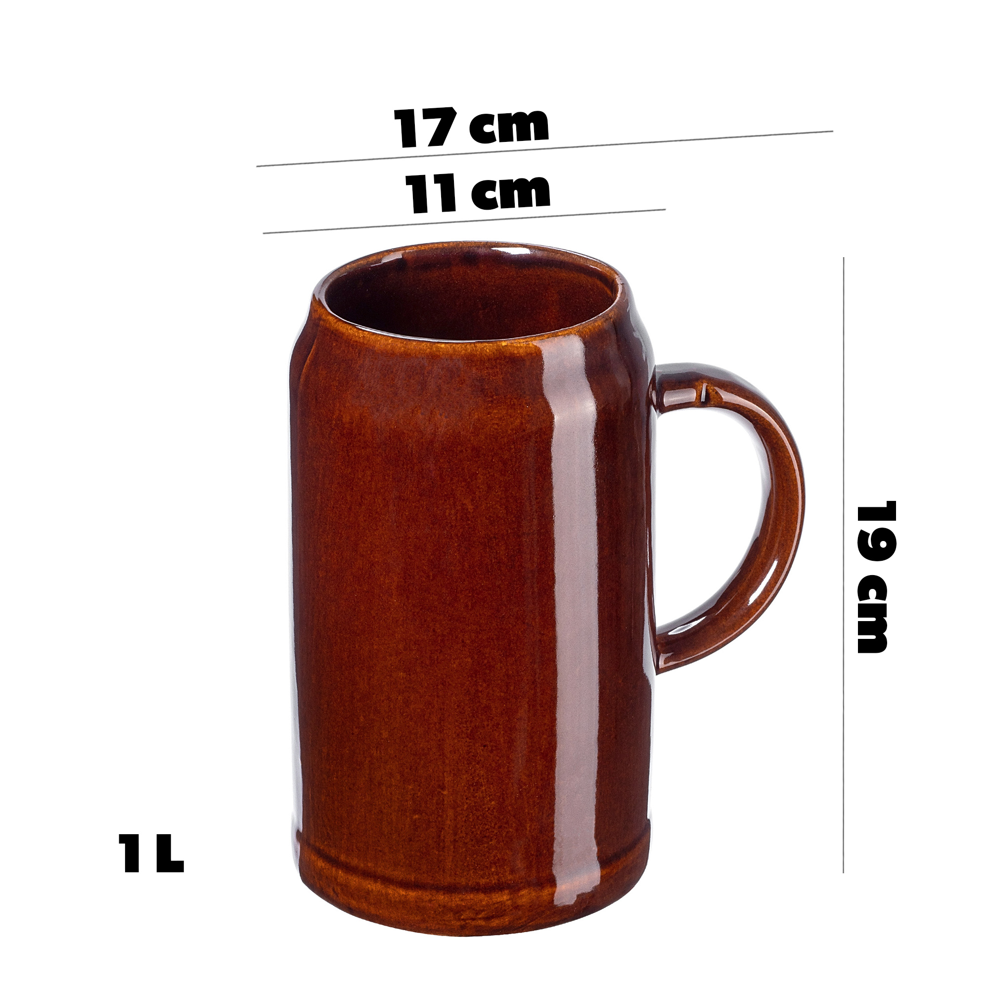 Kufel kamionkowy Olympia 1L, 4 szt.