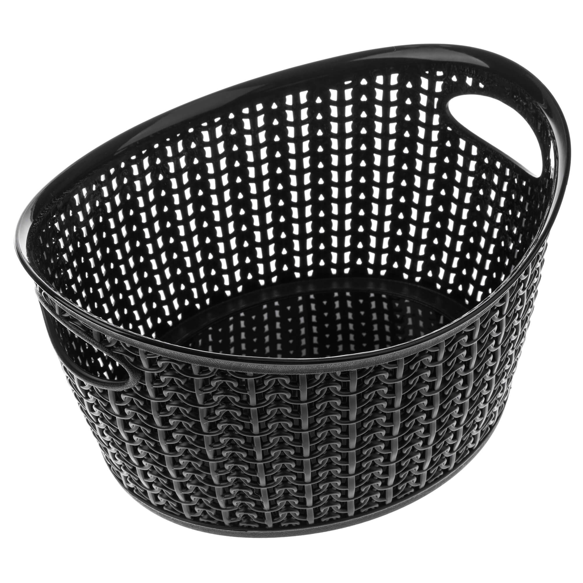 Koszyk plastikowy owalny Malm 3.3L, czarny