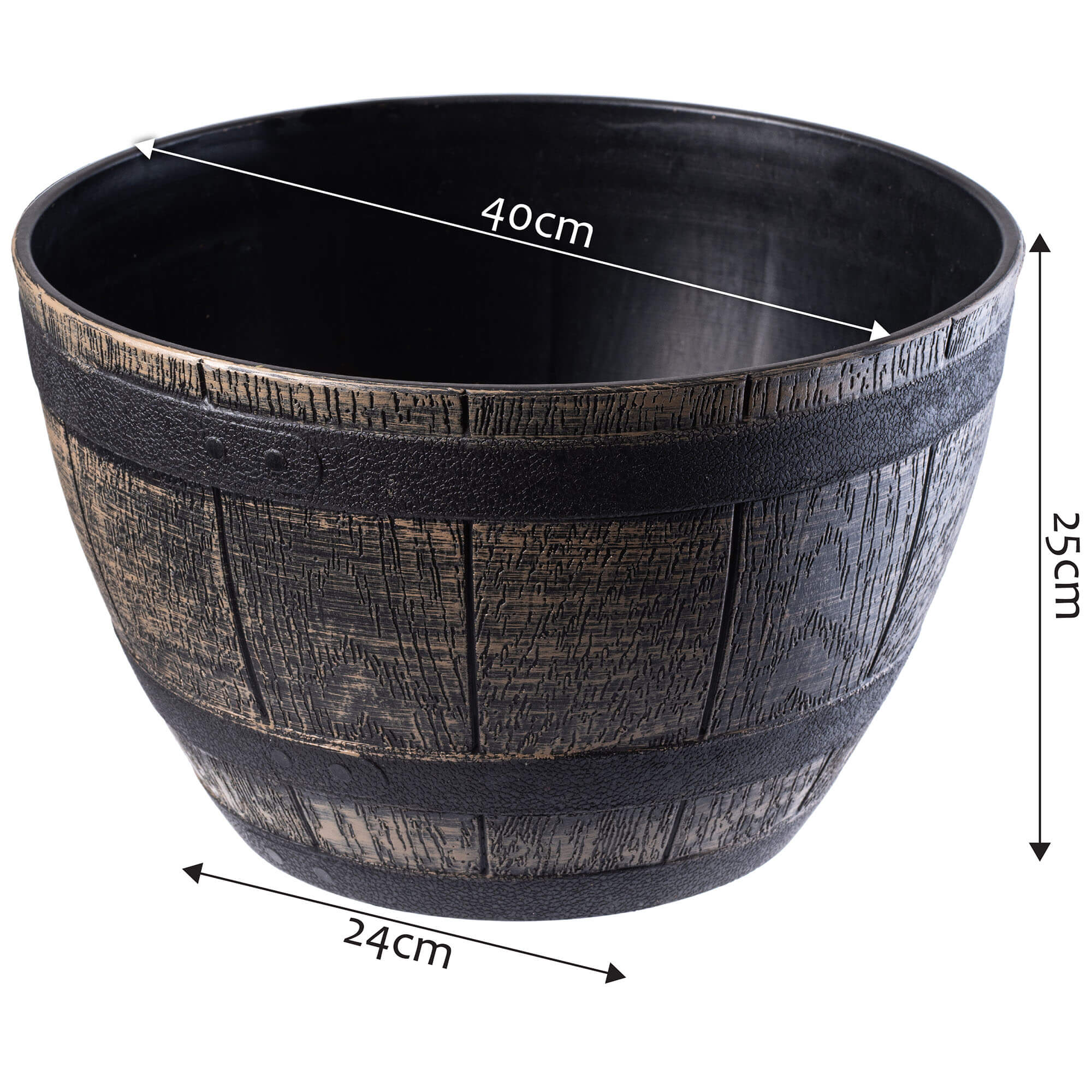 Donica na kwiaty Arro 40 cm + 50 cm, ciemny brąz 2 szt.