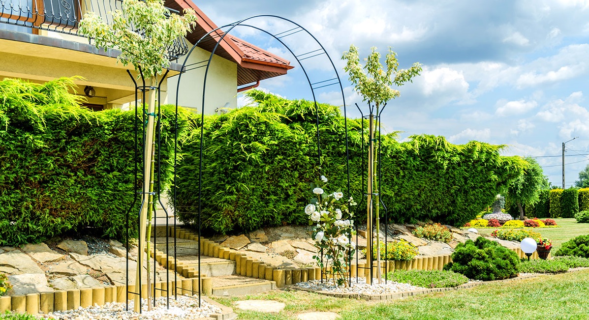 Pergola ogrodowa na kwiaty 255 cm , czarny