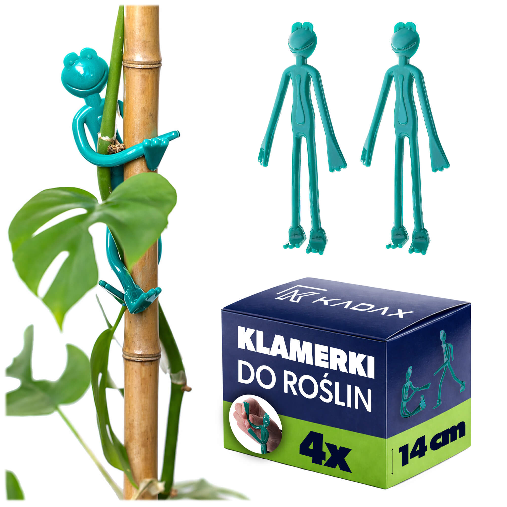 Klamerki do spinania roślin Authon 6 x 14 cm zielone 4 szt.