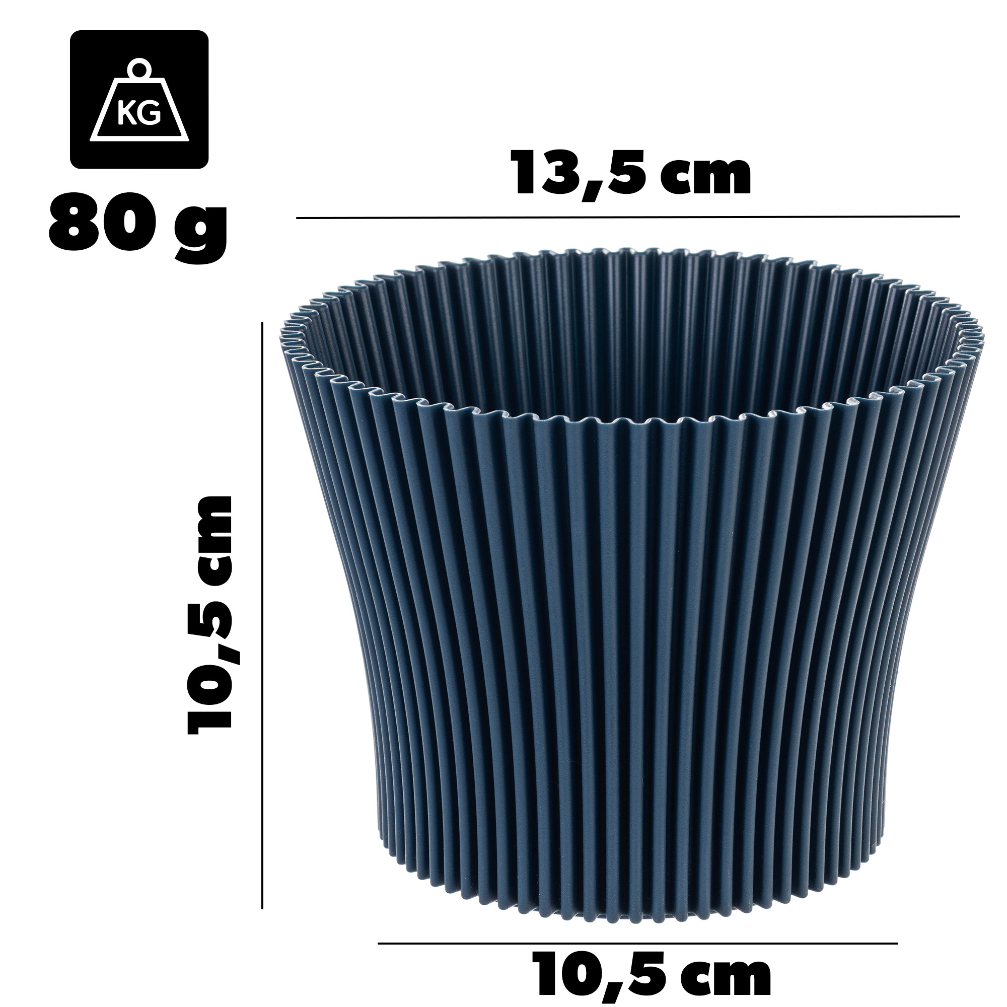 Doniczka na kwiaty Estrela 14cm granatowy