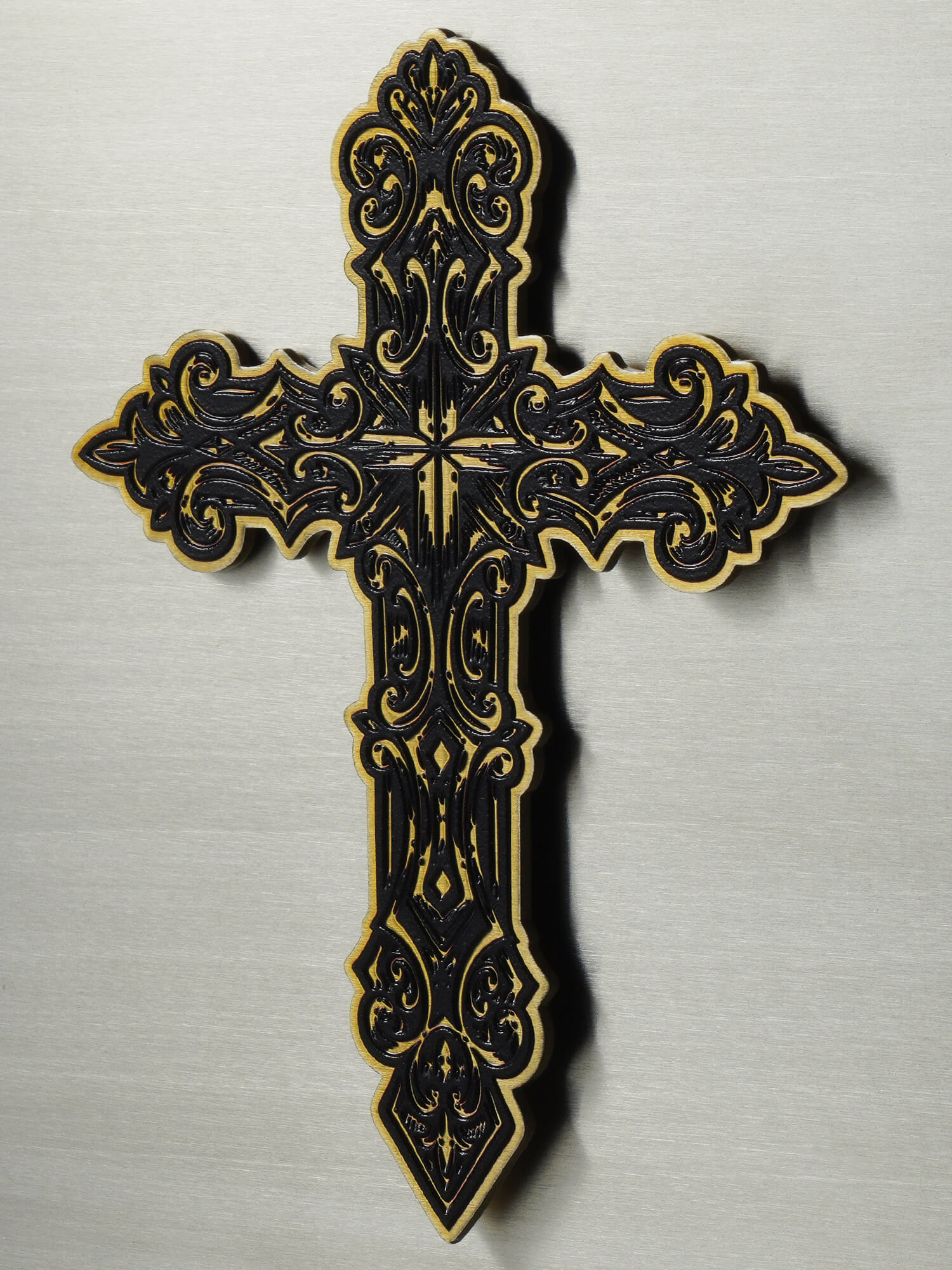 Krzyż metalowy na lodówkę 12 x 9 cm