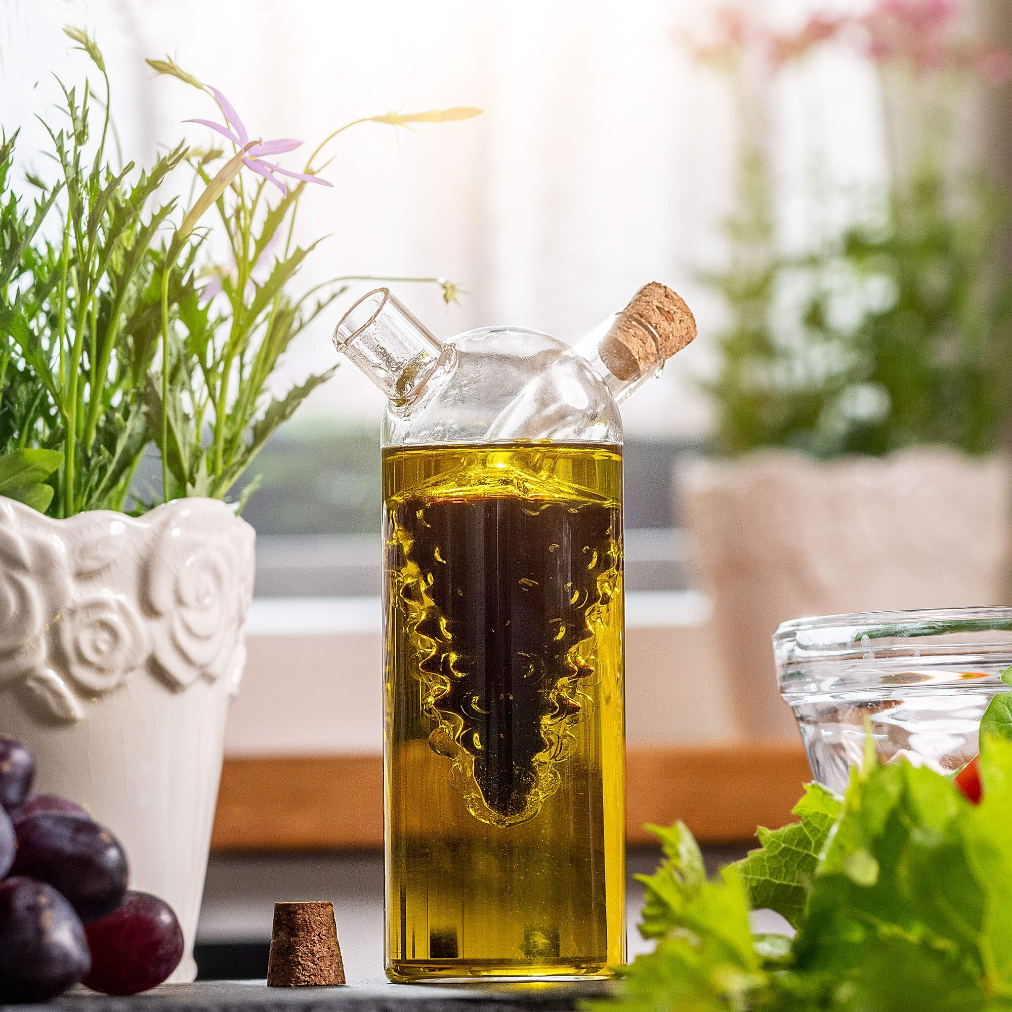 Butelka na oliwę i ocet Bergolo 300ml + 50ml