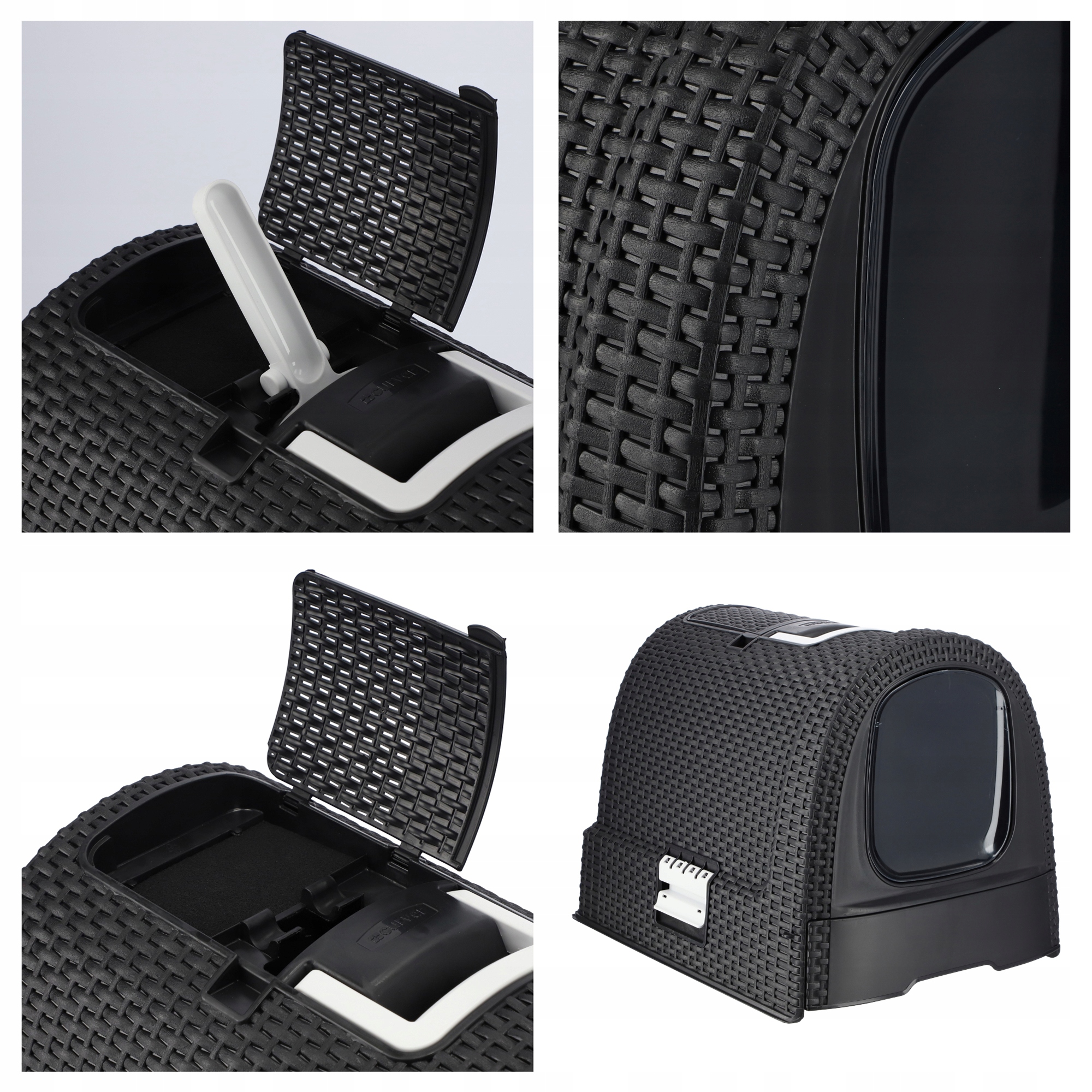 Zestaw Kuweta dla kota + transporter Curver Pet Life, grafit