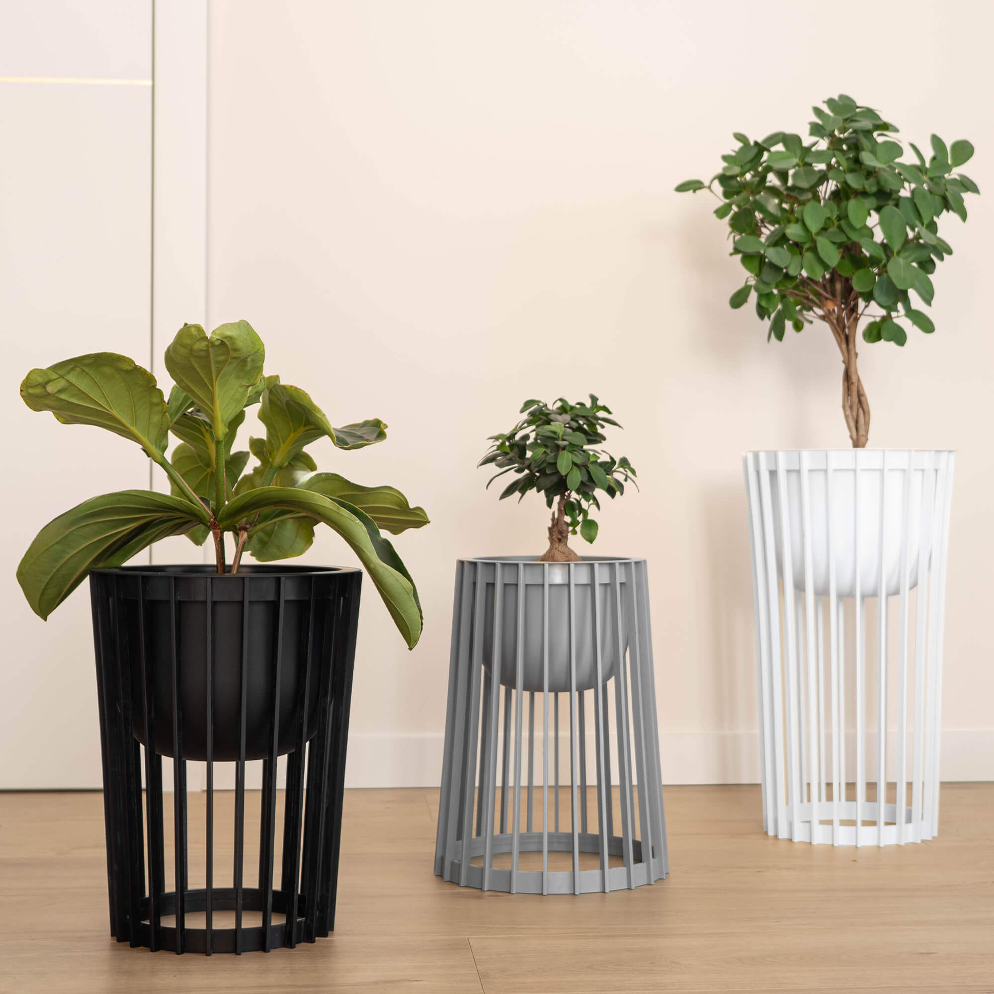 Kwietnik dwustronny Aytre 54 cm biały