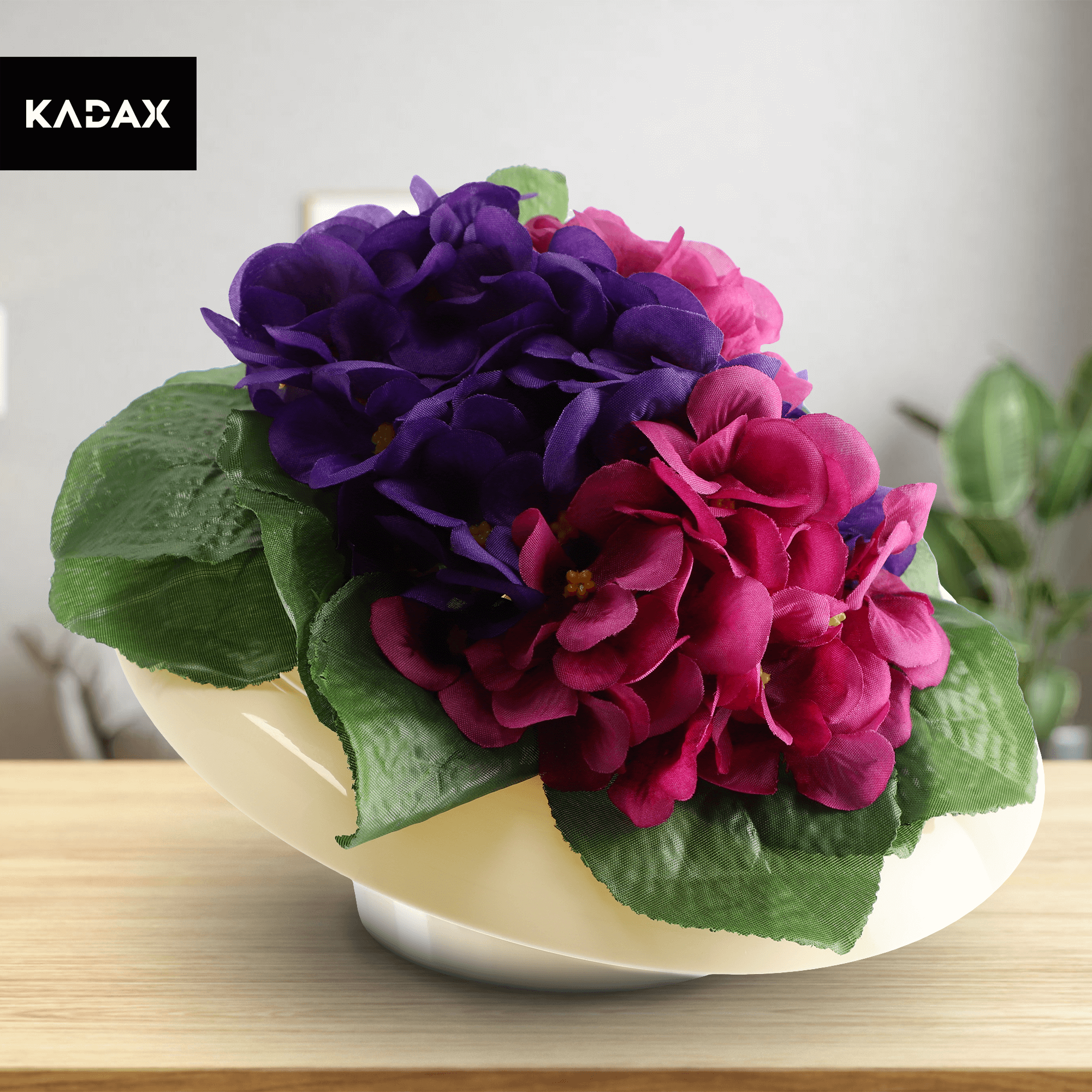 Ikebana na kwiaty okrągła 10 x 22 cm, kremowa