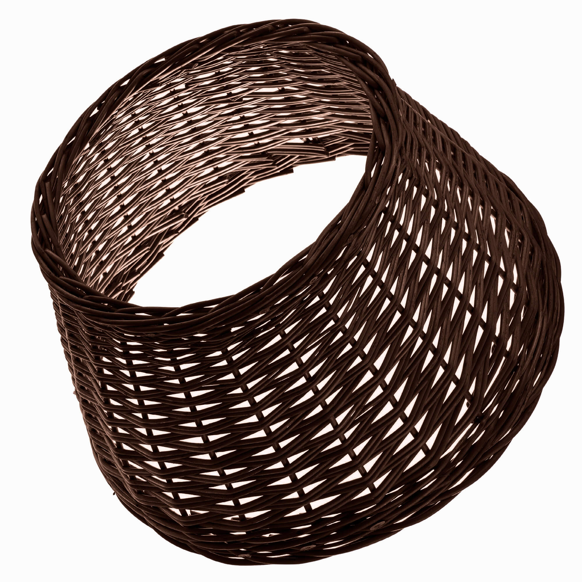 Osłona wiklinowa choinkowa naturalna Aliano 46.5cm ciemna