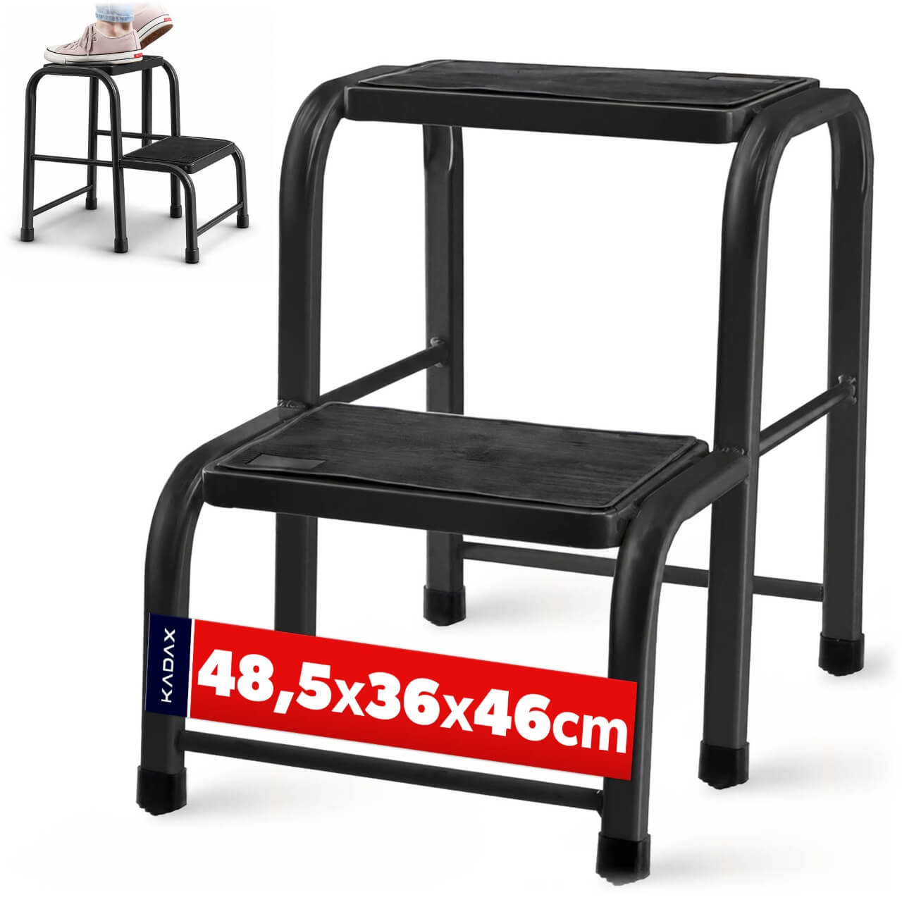 Taboret stalowy warsztatowy Strom 46 x 48 cm