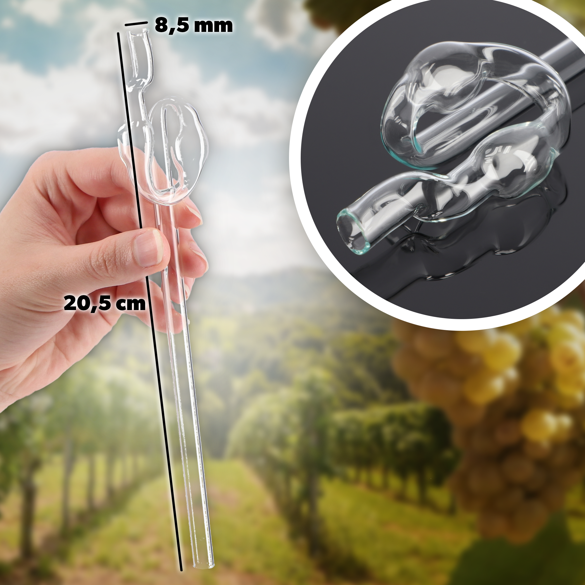 Zestaw winiarski balon 34L + korek nr.4 + szklana rurka