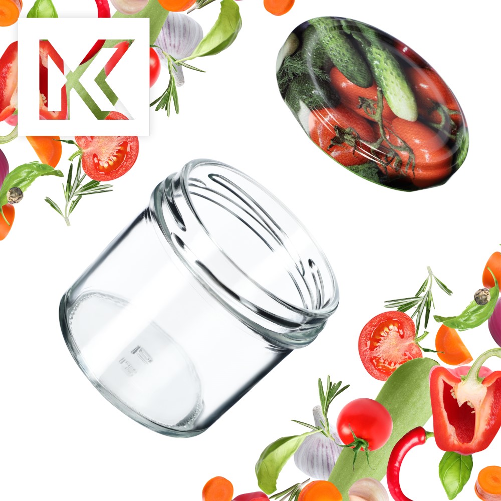 Słoiki Vigo 140ml 10szt fi 66 mm + wieczko "Warzywa"