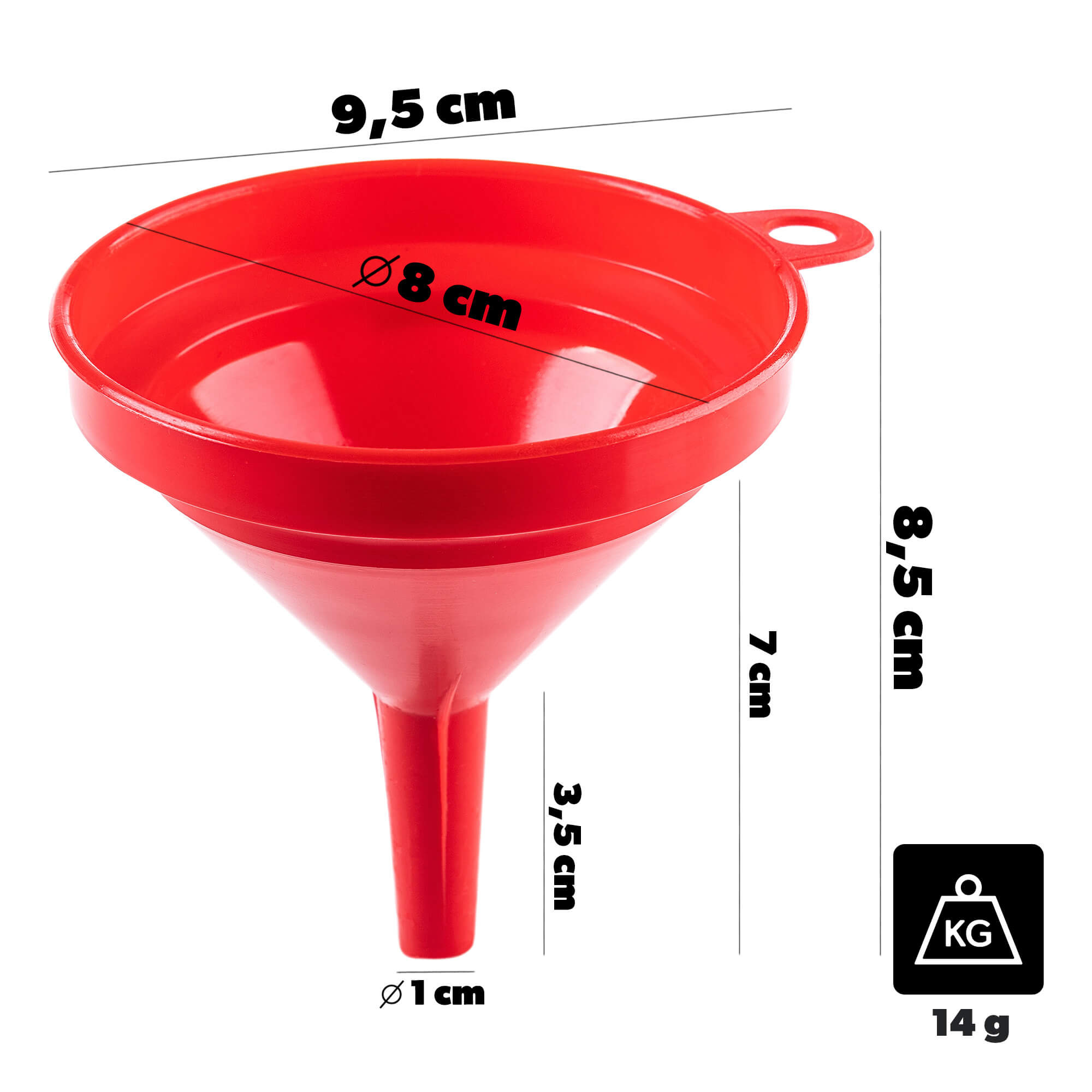 Lejek kuchenny Ardauli 8 cm czerwony