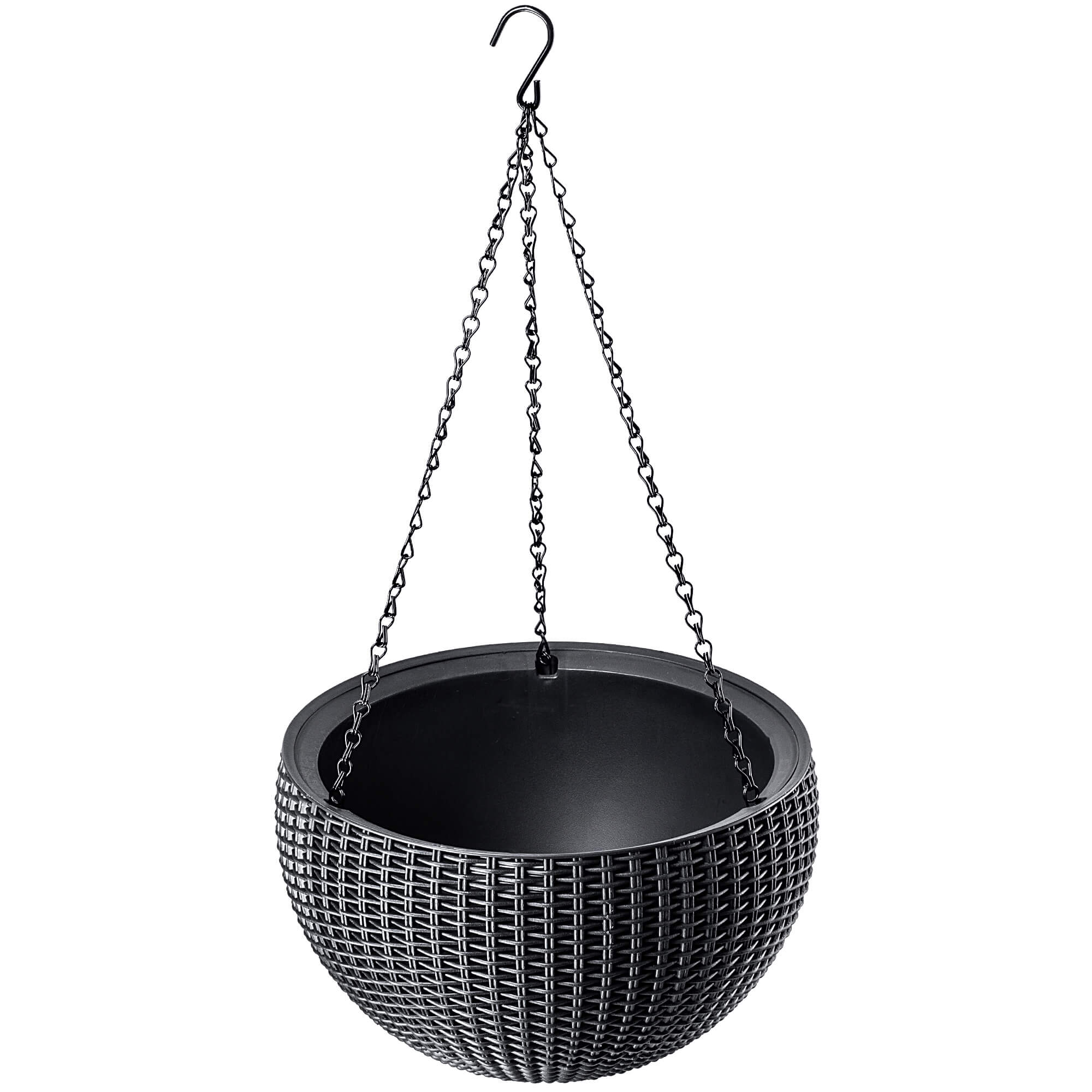 Doniczka wisząca Keter 35 cm, antracyt