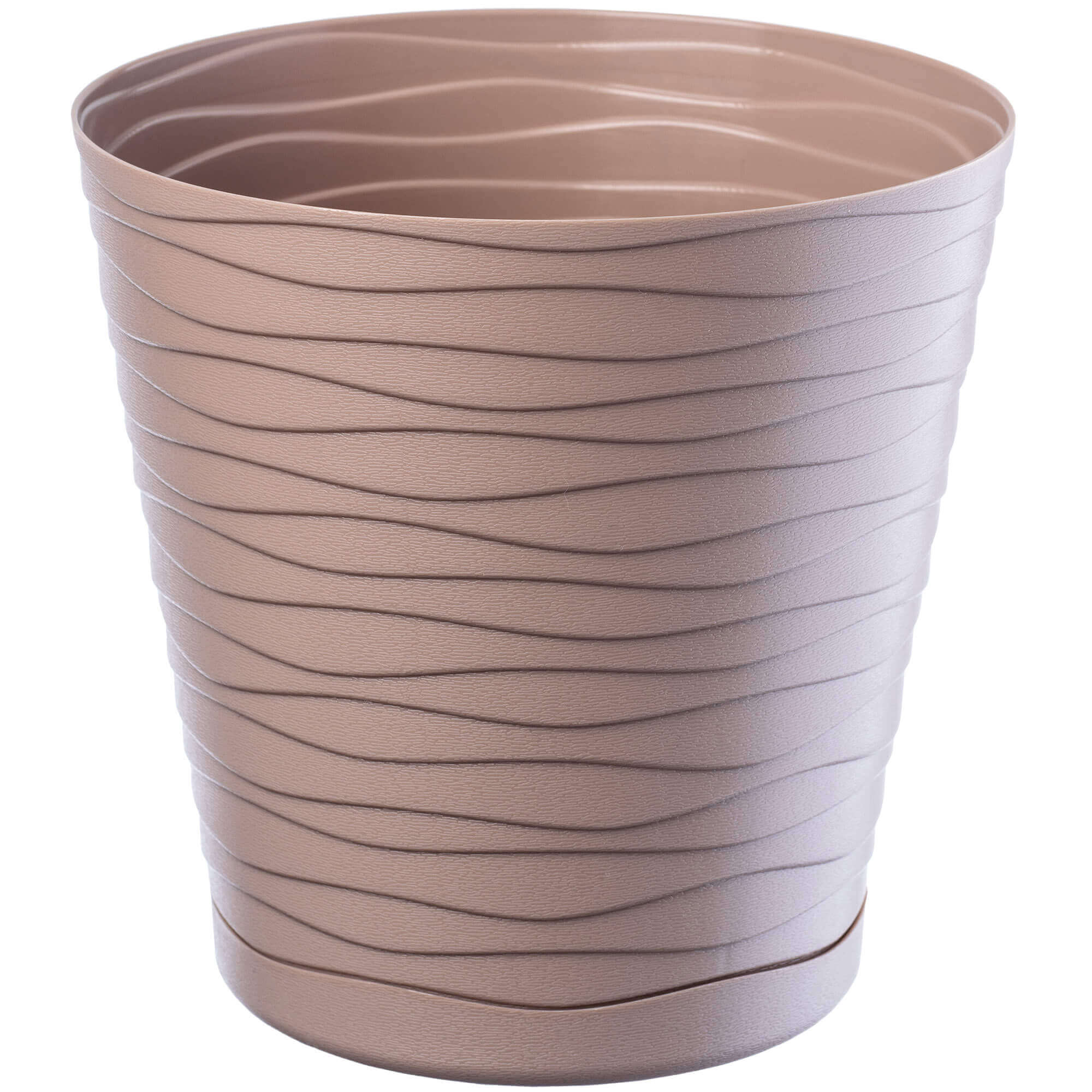 Doniczka z podstawką Greve 17 cm, beżowa