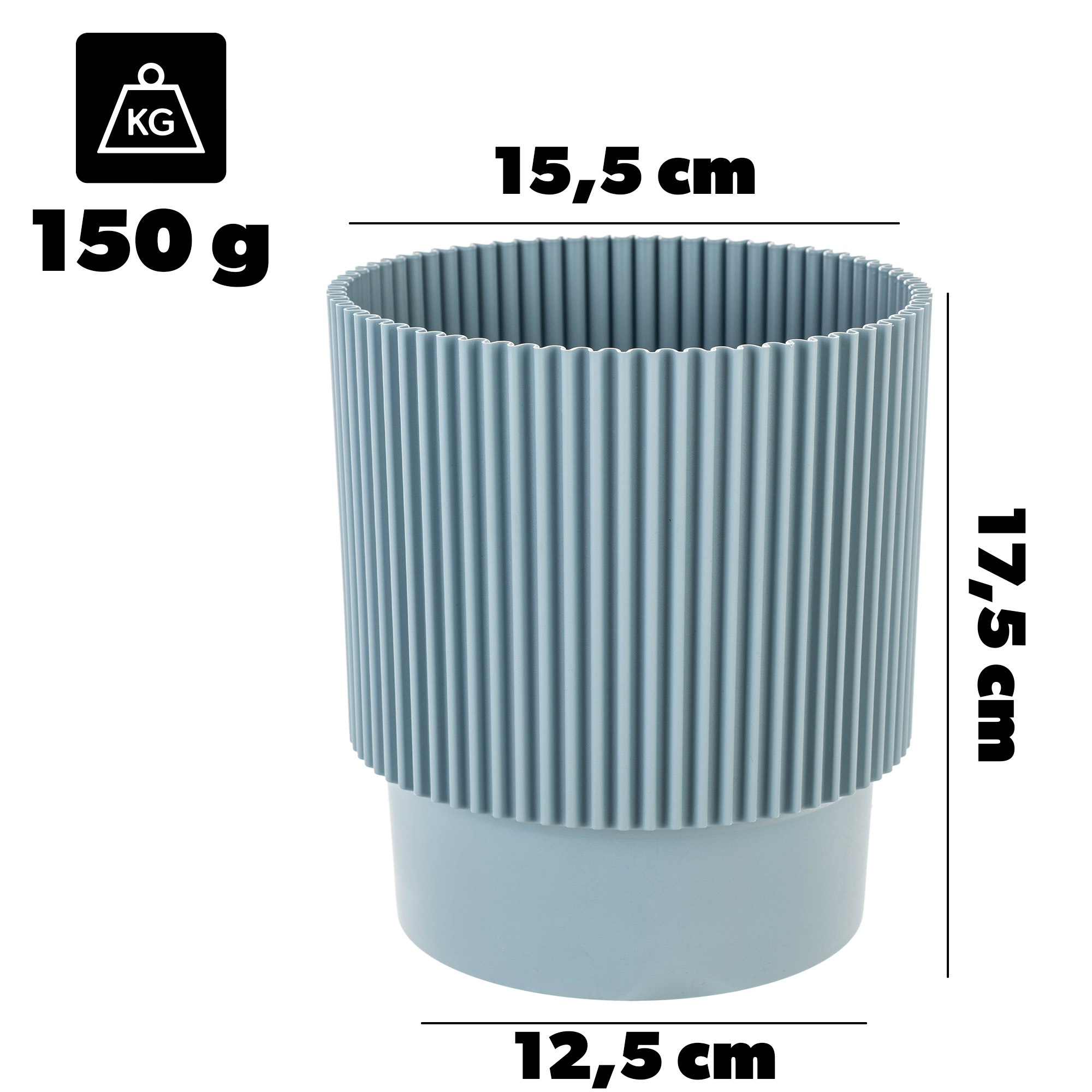 Doniczka na kwiaty Aldeia 16cm błękitny