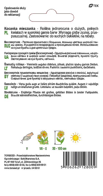 Kocanka - Helichrysum bract.-monstr. mieszanka 2g