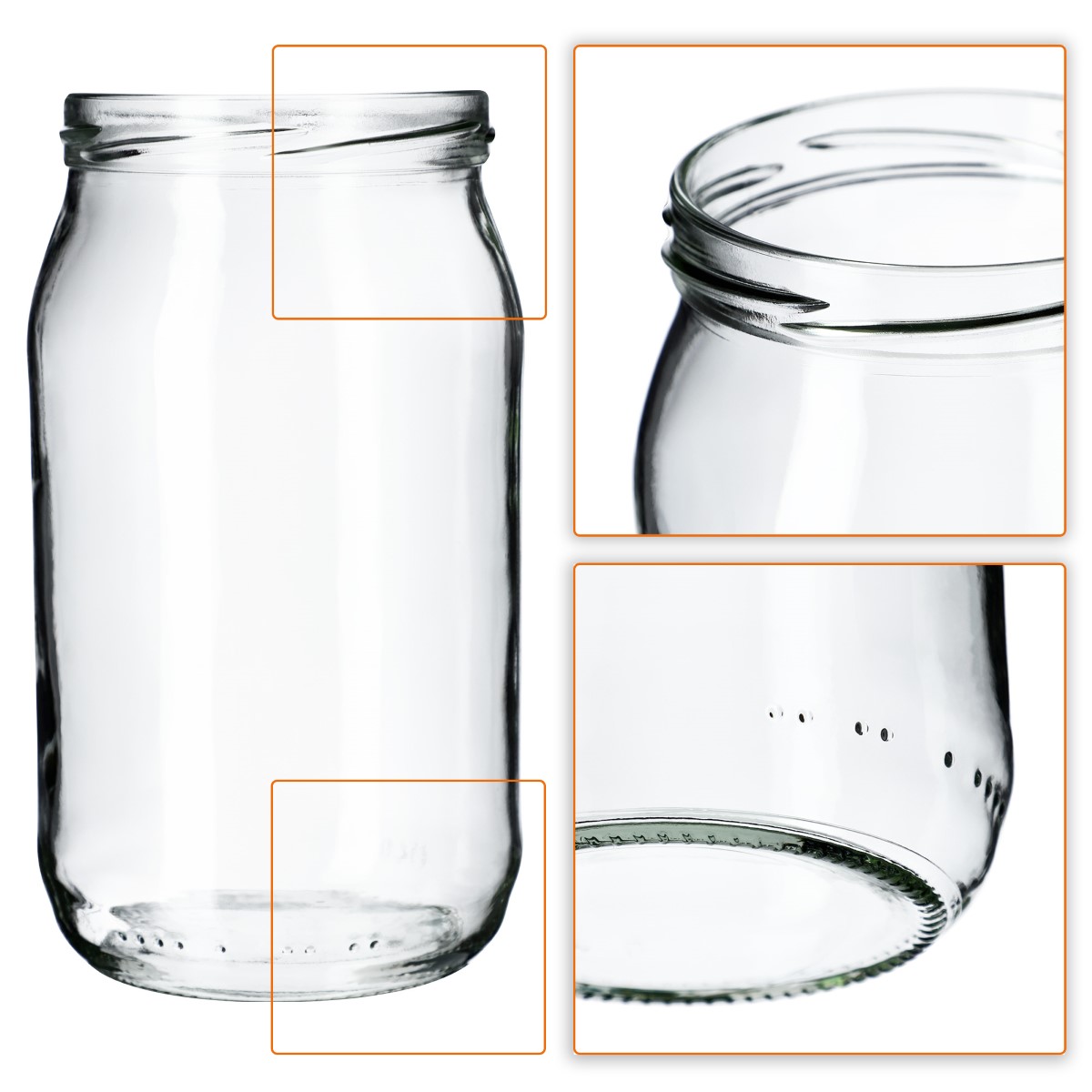Słoiki na przetwory Simo 900ml 8szt fi 82 mm + wieczka "Pszczoły"