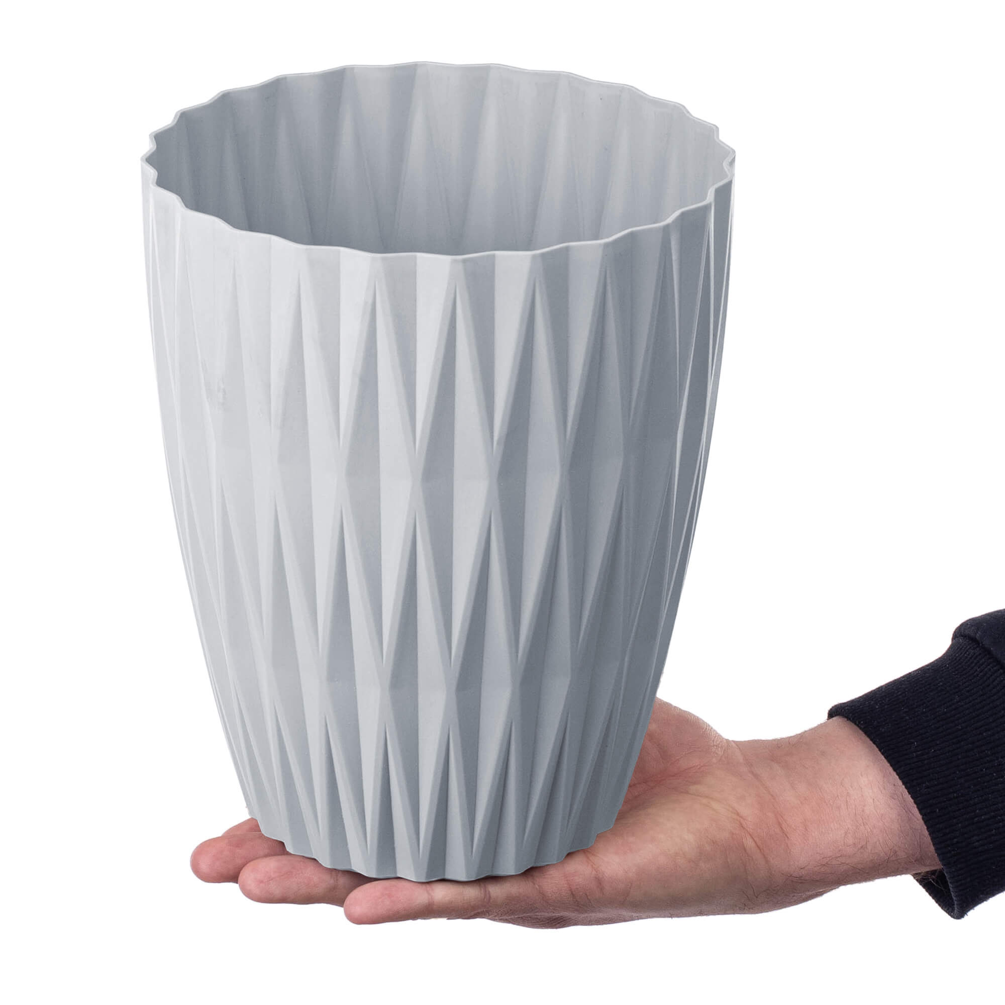 Doniczka z wkładką Terce 18 cm szara
