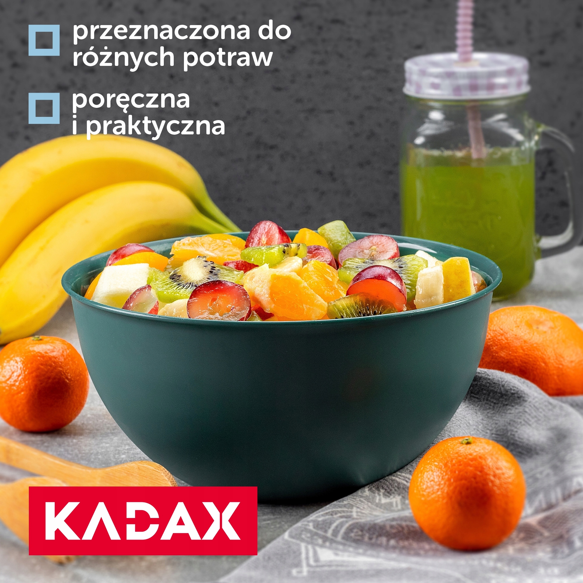 Miska kuchenna plastikowa Musano 5L, zielona
