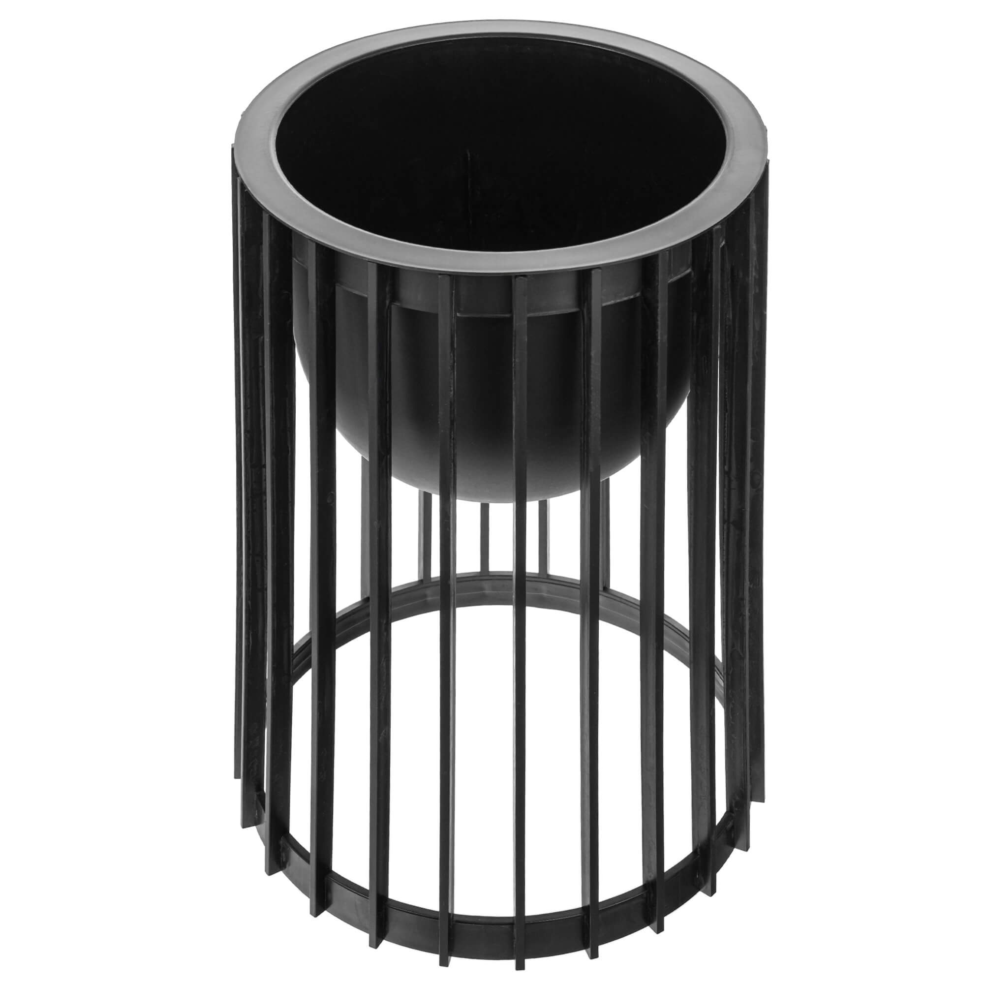 Kwietnik dwustronny Aytre 40 cm czarny + wkład