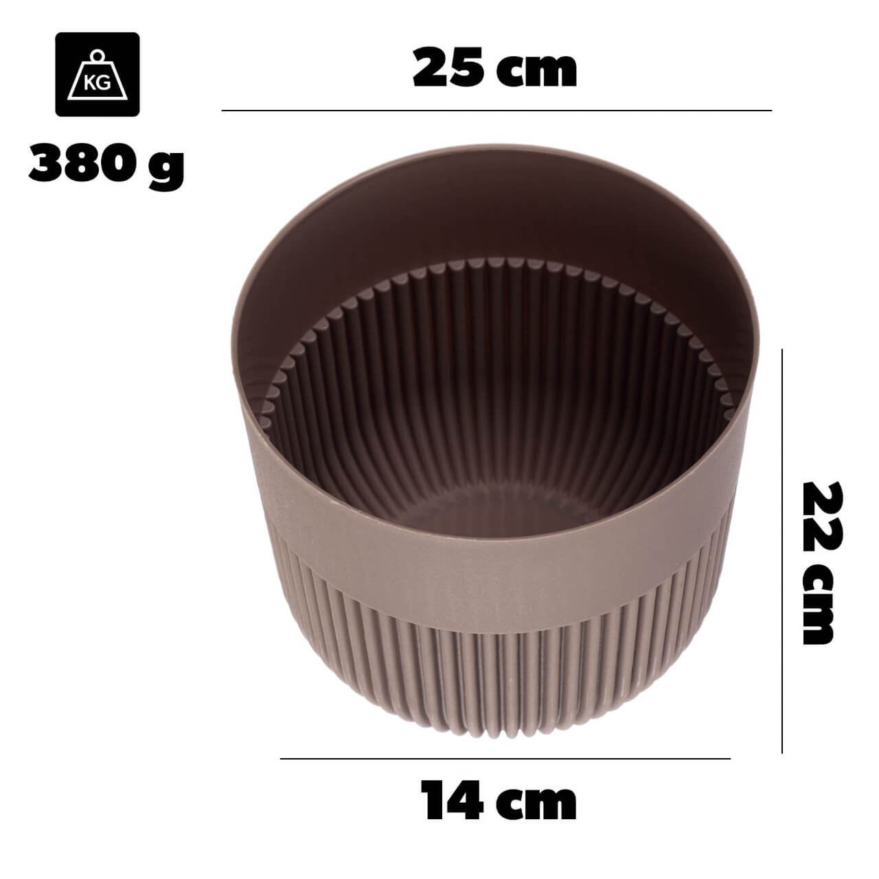 Doniczka osłonka Ornon 25 cm beż