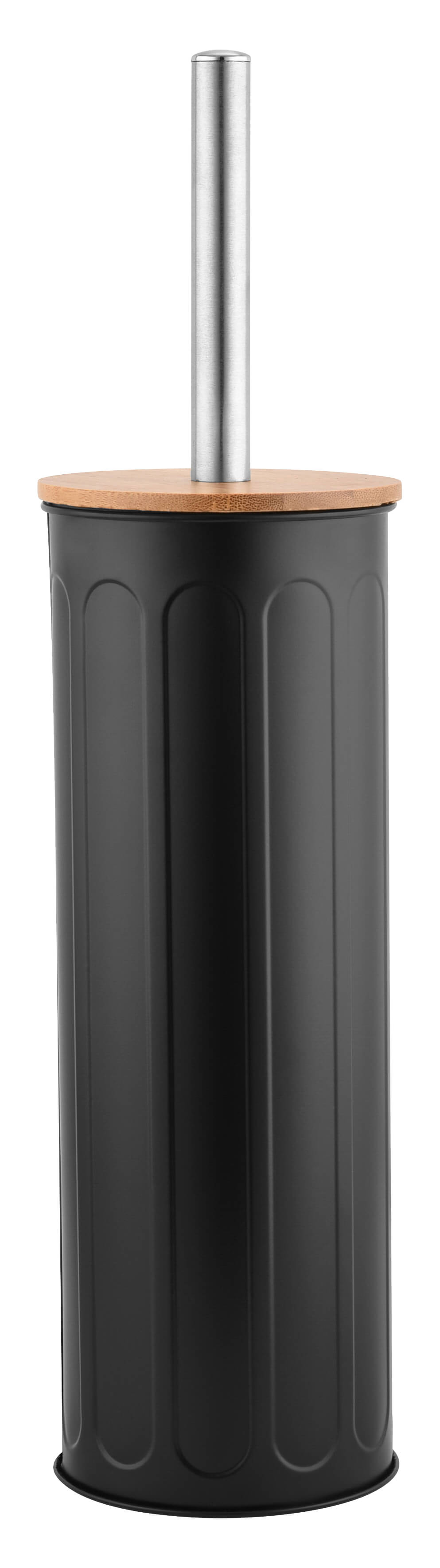 Szczotka do WC z pojemnikiem Padru 38 cm, czarna