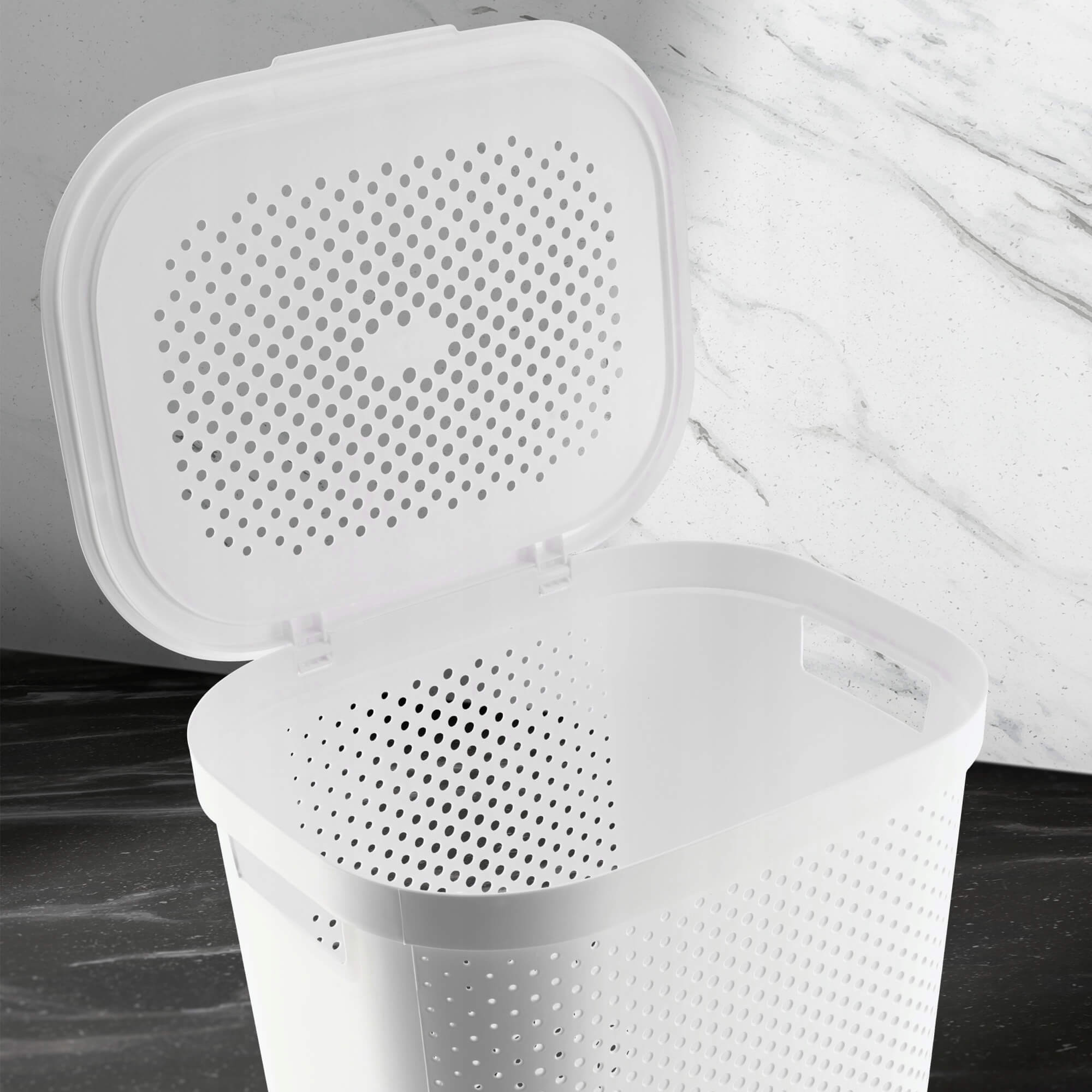 Kosze z pokrywą Curver Infinity 60L mix kolorów, 2 szt. popielaty