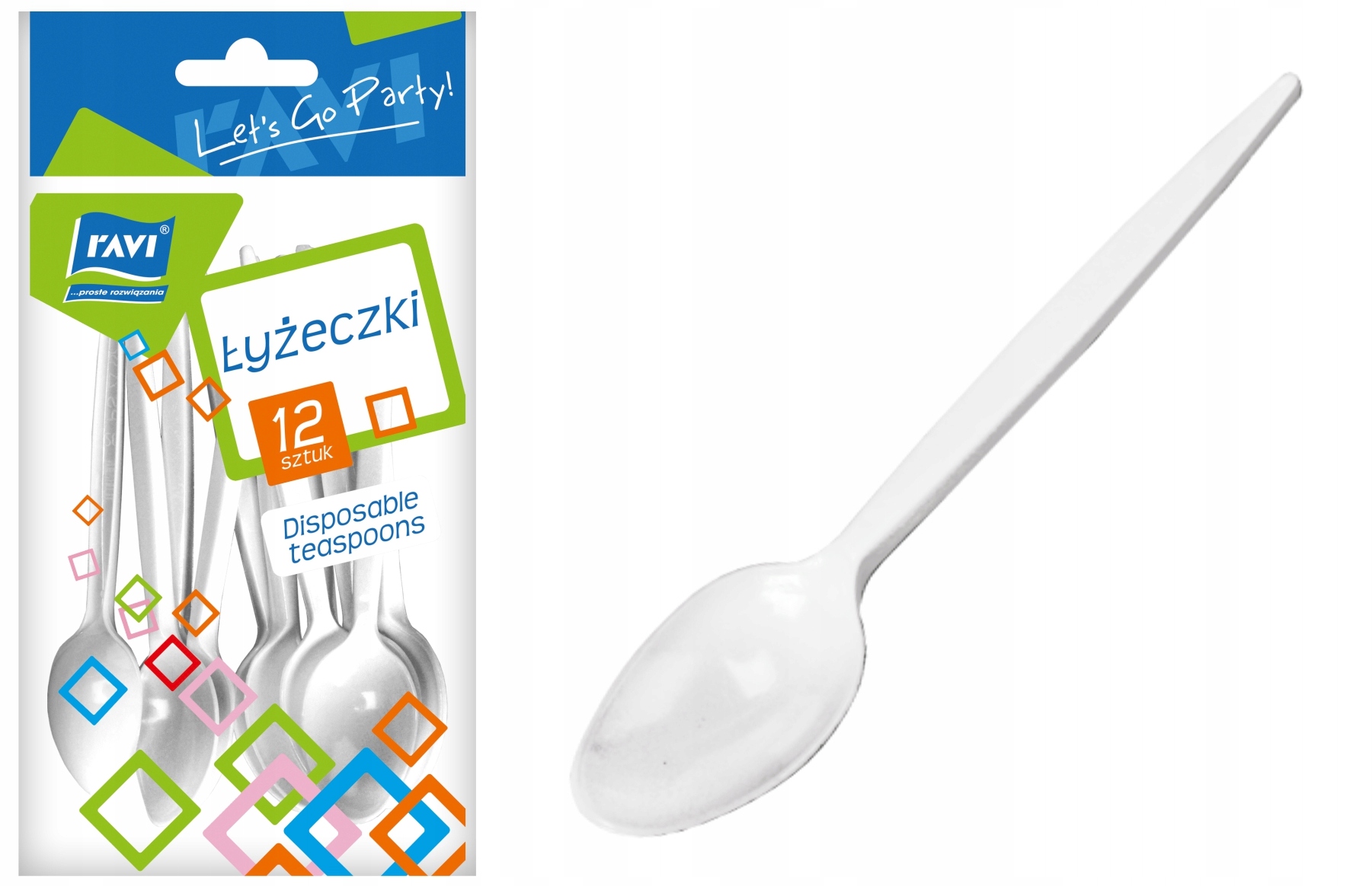 Łyżeczki jednorazowe Ravi, 12 szt.