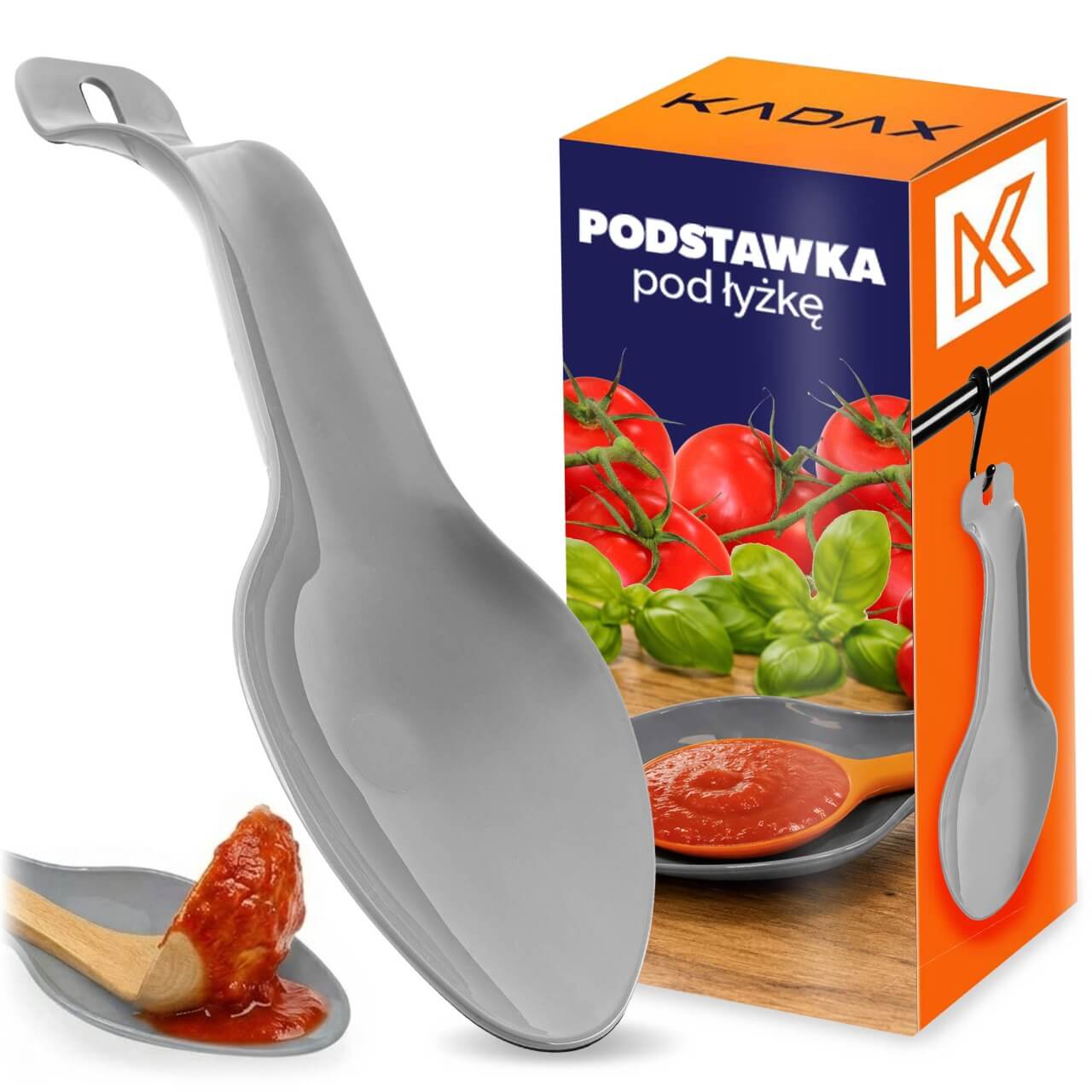 Podstawka pod łyżkę Mauro 29 x 10.5 cm szara